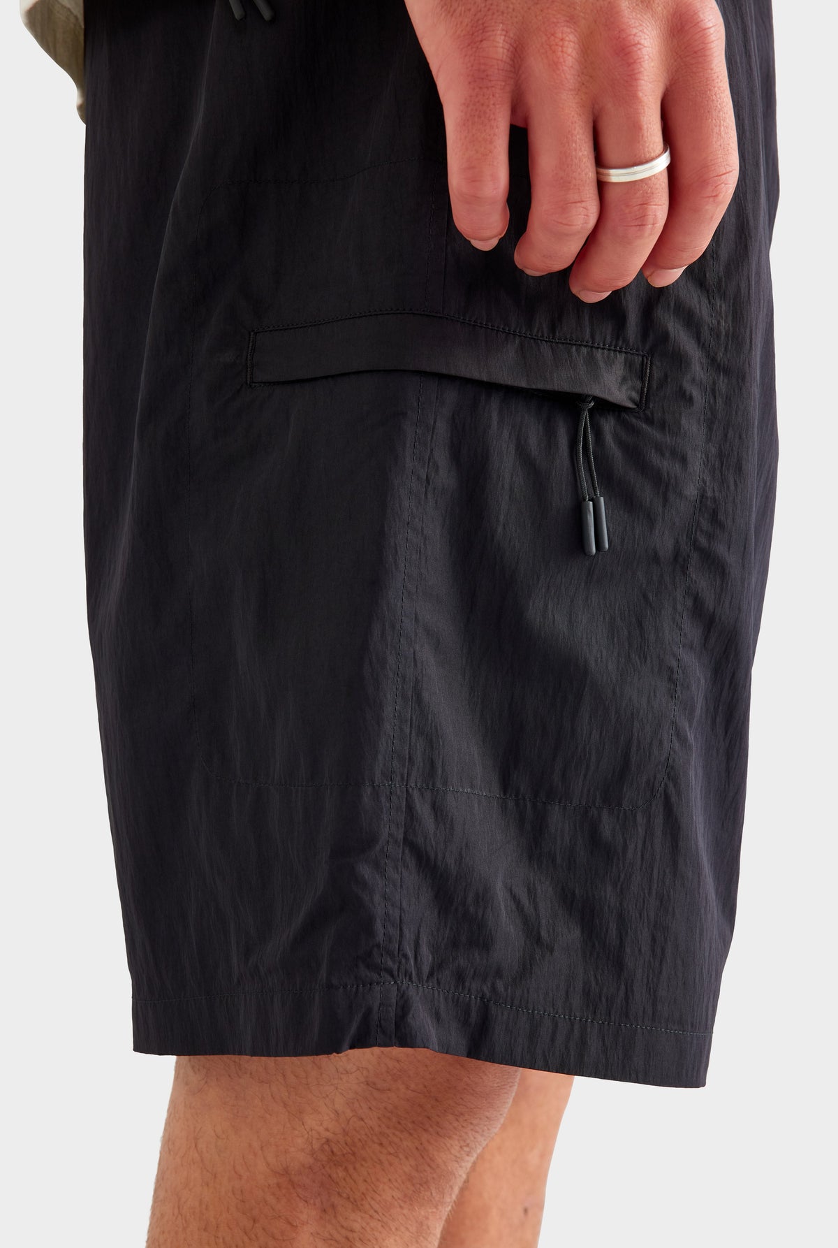 Nylon Utility Short - Black [[AU_MEDIA:gid://shopify/MediaImage/27759802679383]]