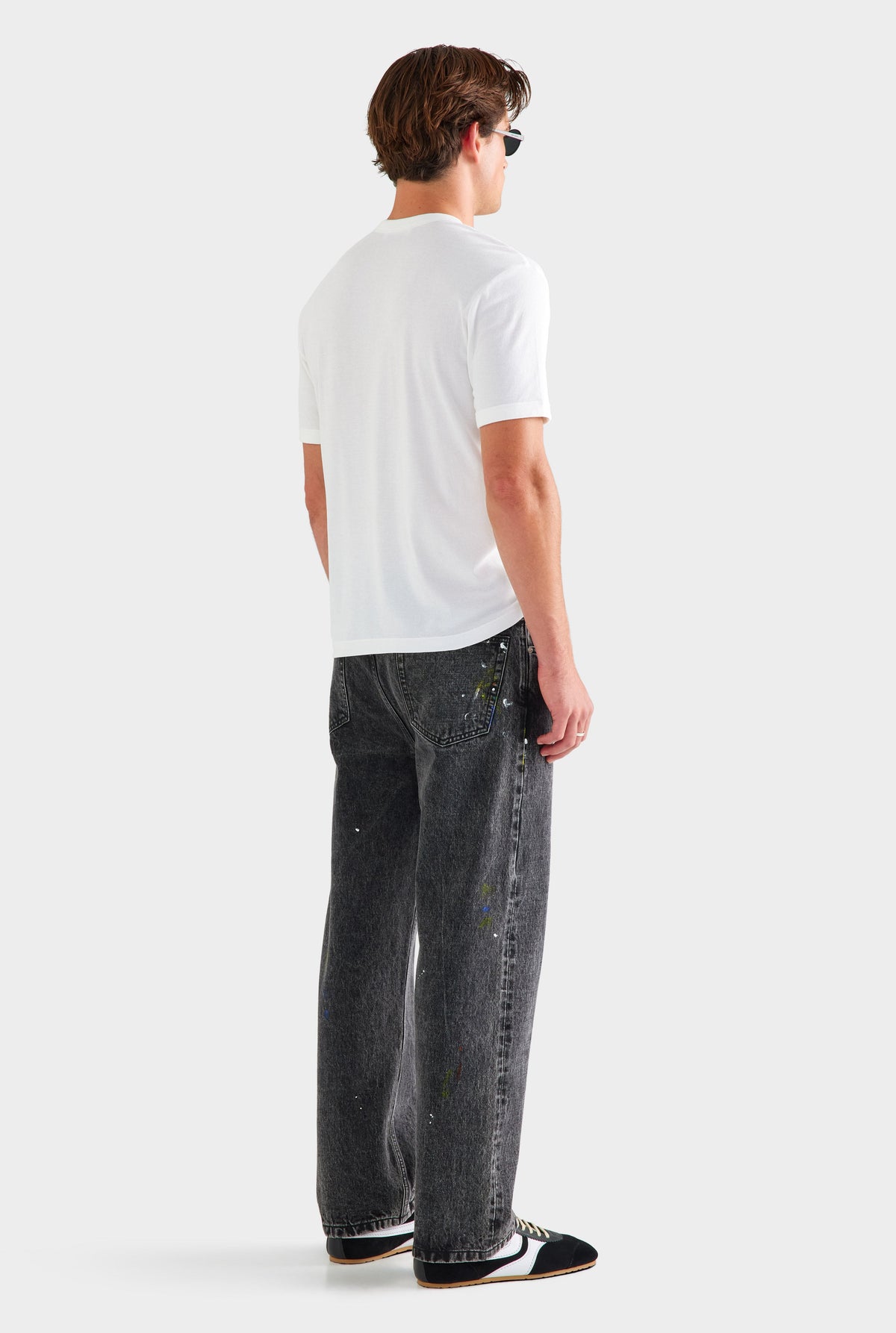 Straight Leg Denim Jean - Black Paint [[AU_MEDIA:gid://shopify/MediaImage/27759818375255]]
