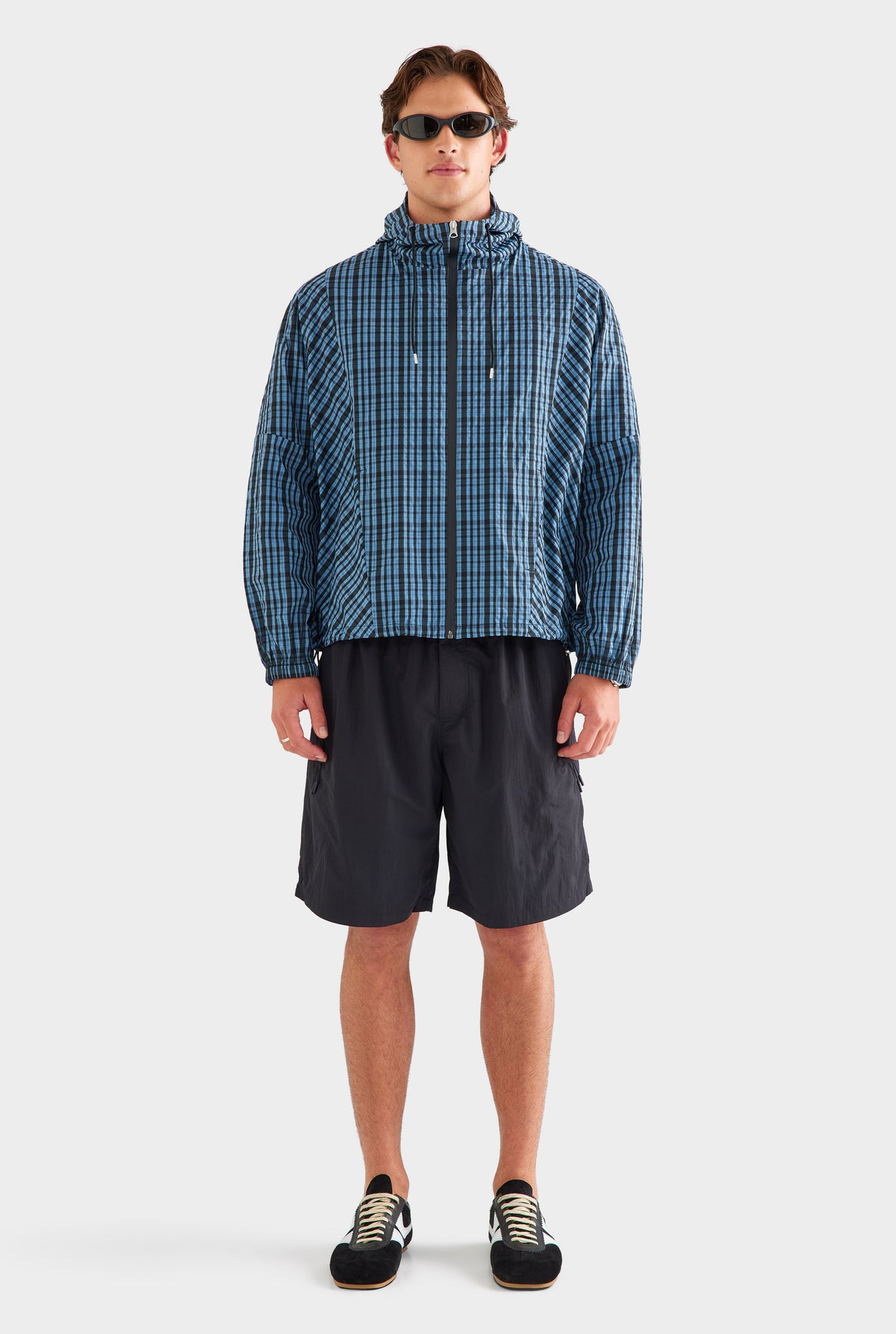 Check Hooded Windbreaker - Blue Check [[AU_MEDIA:gid://shopify/MediaImage/27759827681367]]