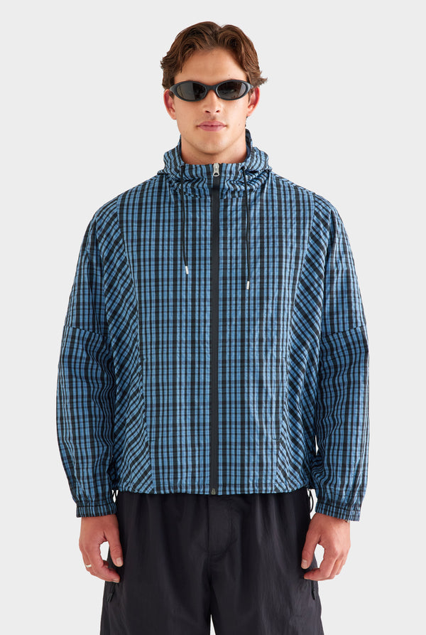 Check Hooded Windbreaker - Blue Check [[AU_MEDIA:gid://shopify/MediaImage/27759828336727]]