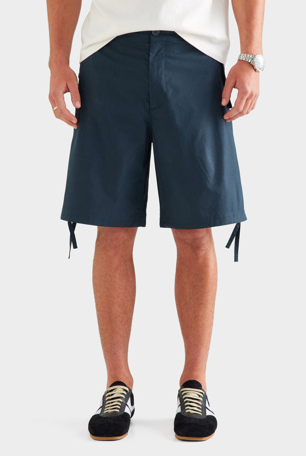 Cotton Poplin Parachute Short - Navy [[AU_MEDIA:gid://shopify/MediaImage/27957249179735]]