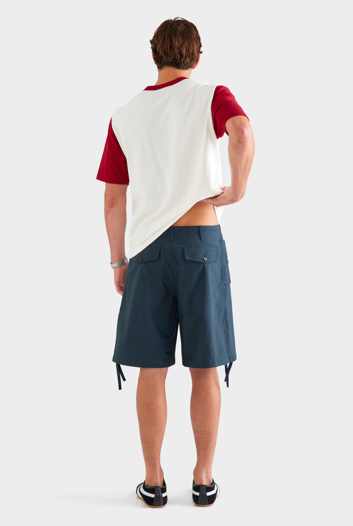 Cotton Poplin Parachute Short - Navy [[AU_MEDIA:gid://shopify/MediaImage/27957248131159]]