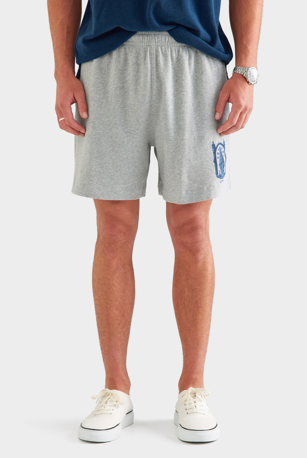 Lightweight Jersey Track Short - Grey Marl/Gaudi Chimney [[AU_MEDIA:gid://shopify/MediaImage/27957234597975]]