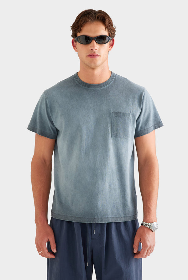 Cotton Slub Pocket Tee - Washed Ink [[AU_MEDIA:gid://shopify/MediaImage/27955558809687]]