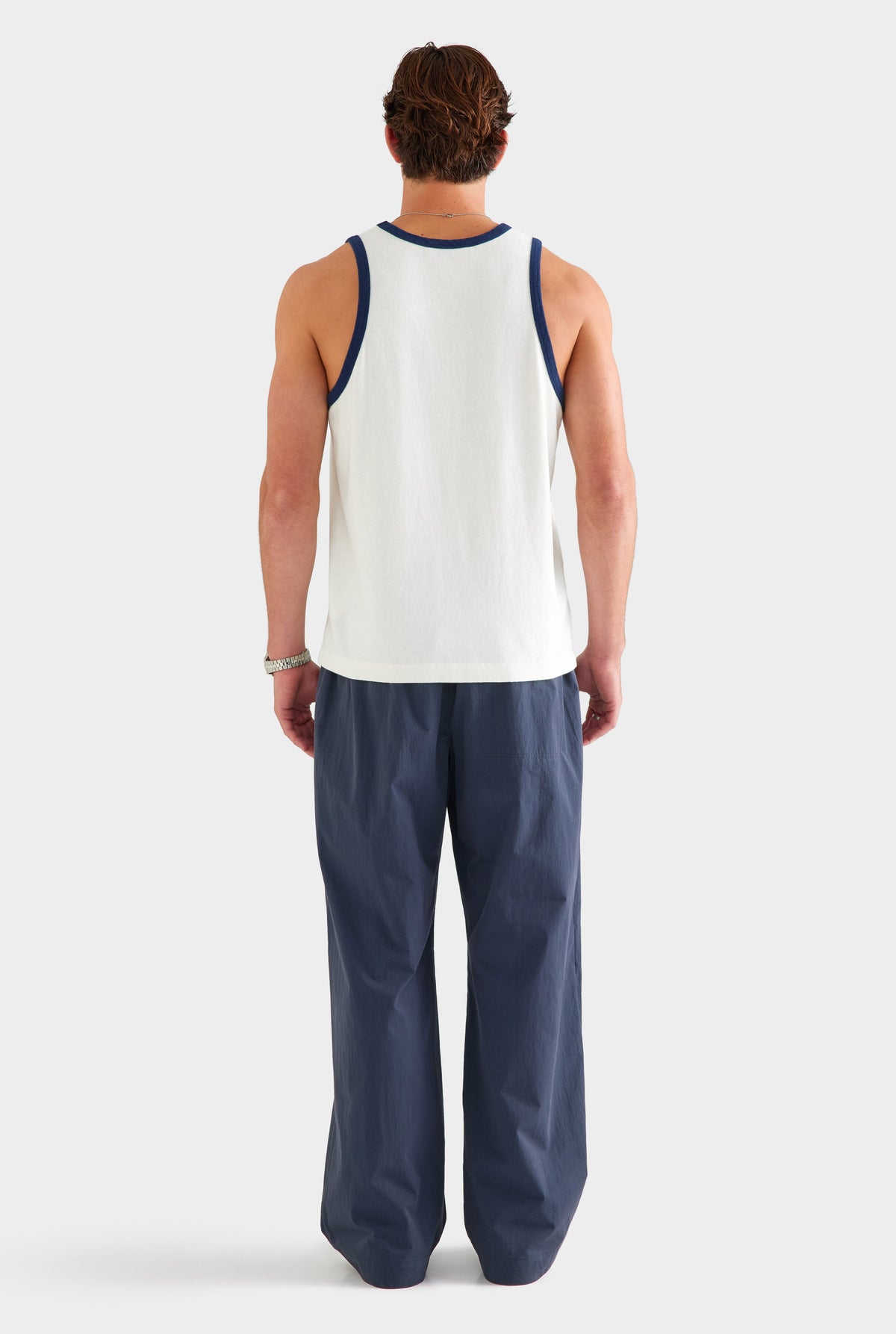 Contrast Cotton Linen Tank - White/Navy [[AU_MEDIA:gid://shopify/MediaImage/27955583647831]]