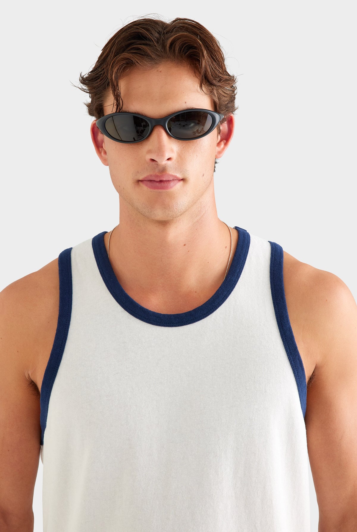 Contrast Cotton Linen Tank - White/Navy [[AU_MEDIA:gid://shopify/MediaImage/27955583746135]]