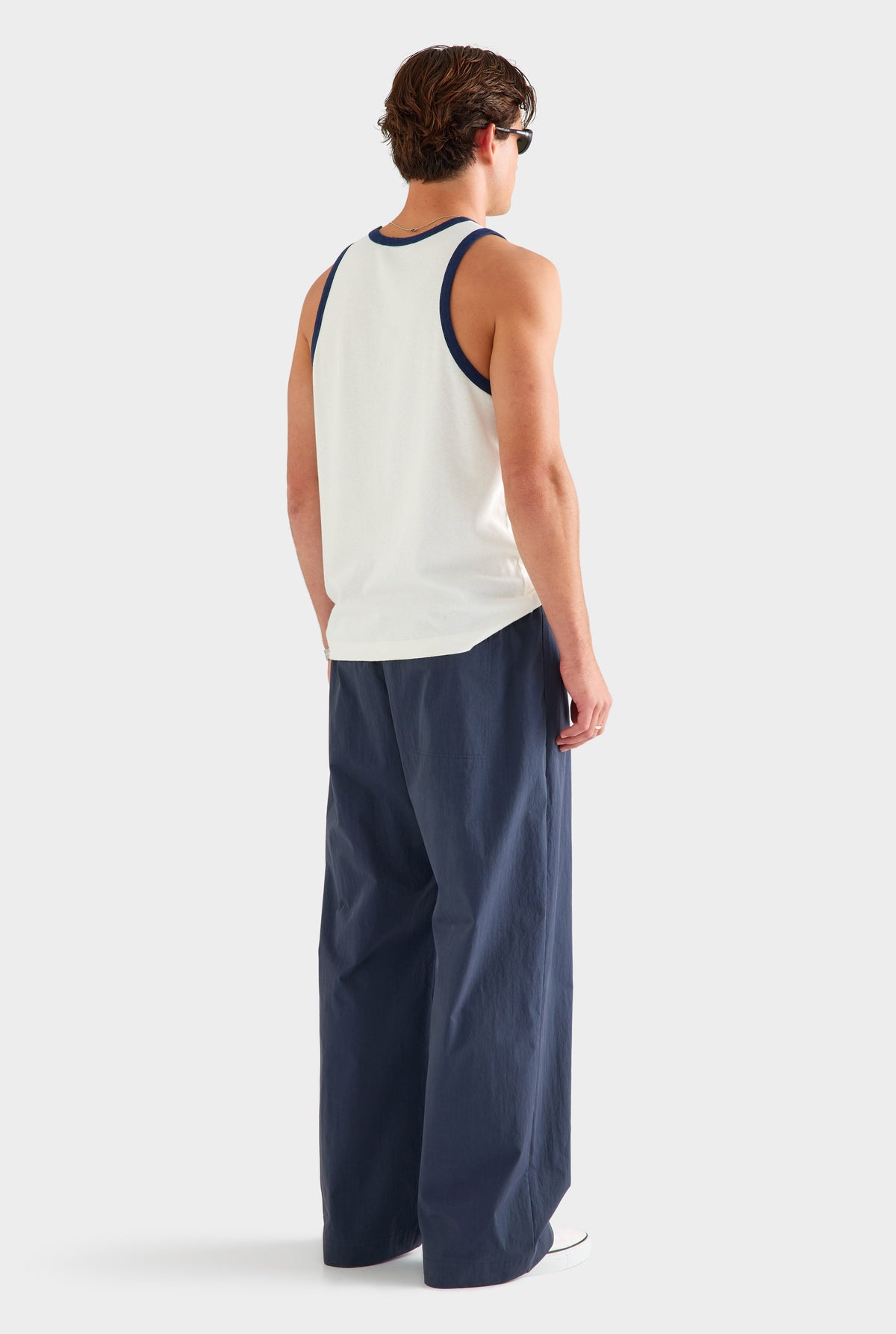 Cotton Twill Elasticated Baggy Pant - Navy [[AU_MEDIA:gid://shopify/MediaImage/27766055960663]]