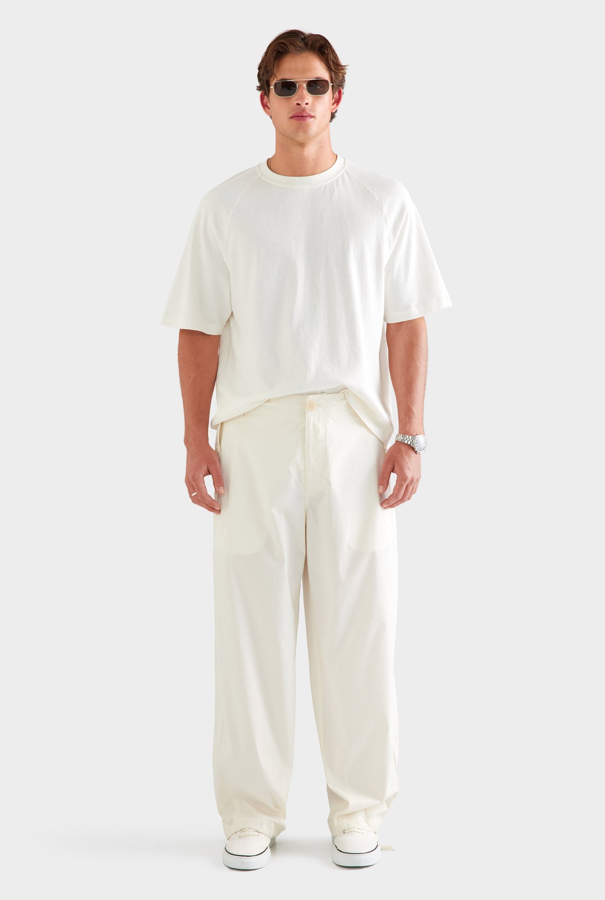 Cotton Poplin Parachute Pant - Cream [[AU_MEDIA:gid://shopify/MediaImage/27955574702167]]