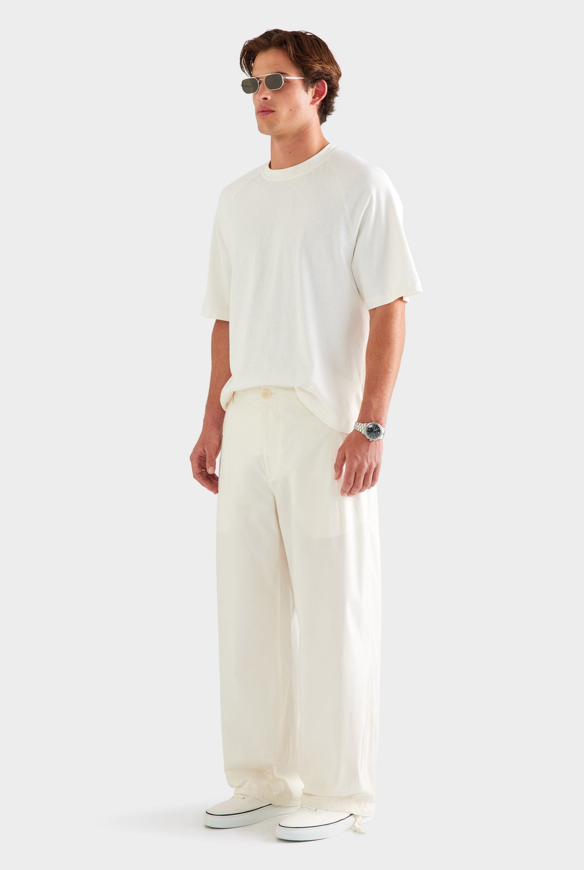 Cotton Poplin Parachute Pant - Cream [[AU_MEDIA:gid://shopify/MediaImage/27955574505559]]