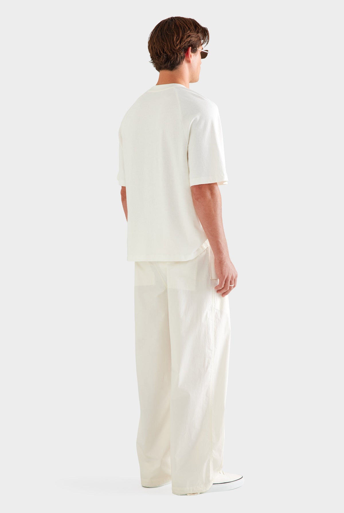 Cotton Poplin Parachute Pant - Cream [[AU_MEDIA:gid://shopify/MediaImage/27955575029847]]