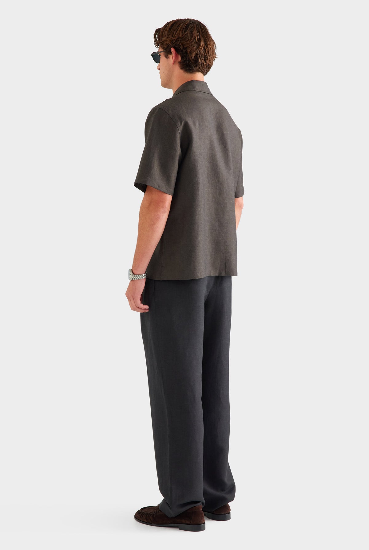 Wool Linen Relaxed Pant - Black [[AU_MEDIA:gid://shopify/MediaImage/27955575685207]]