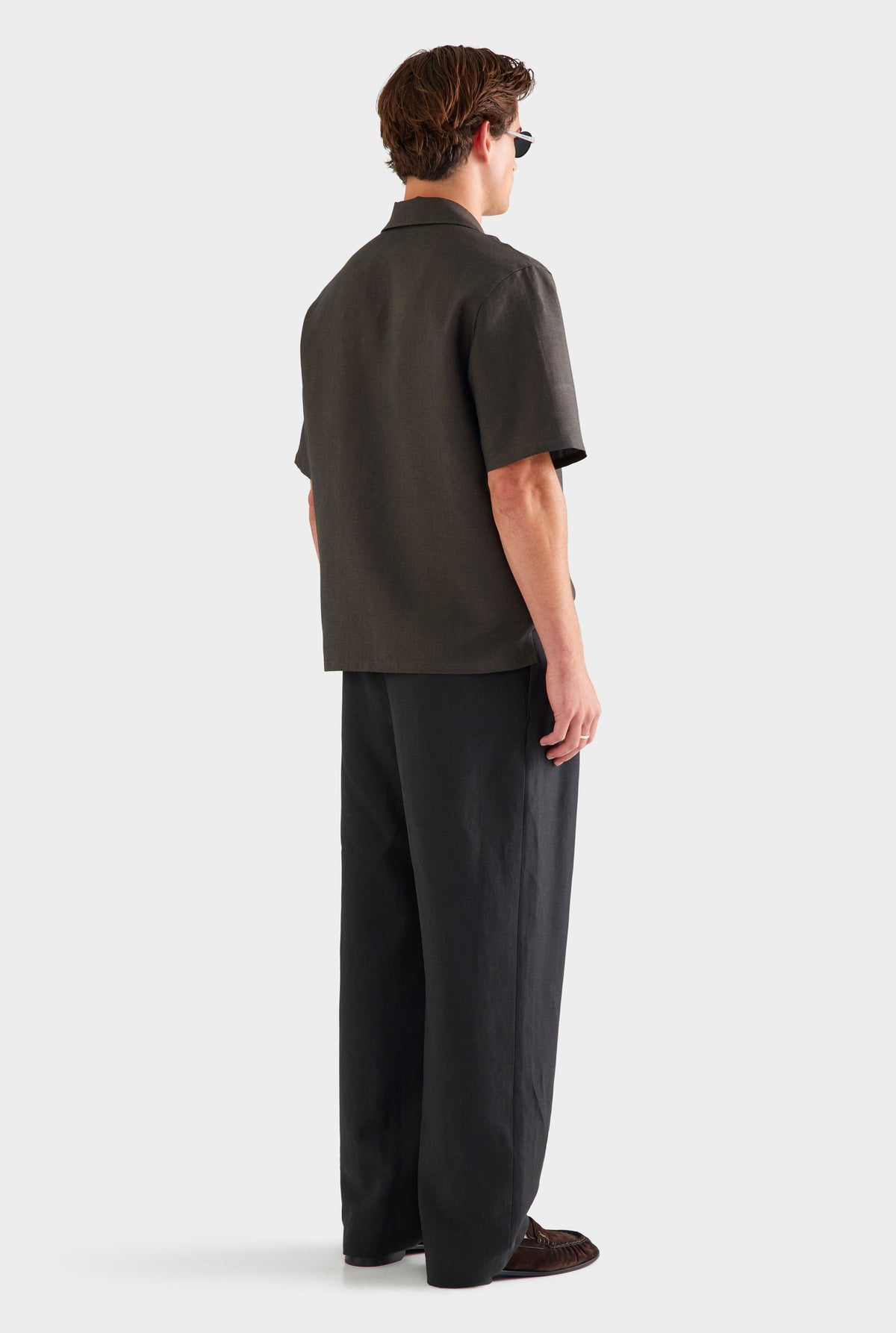 Wool Linen Relaxed Pant - Black [[AU_MEDIA:gid://shopify/MediaImage/27955575816279]]