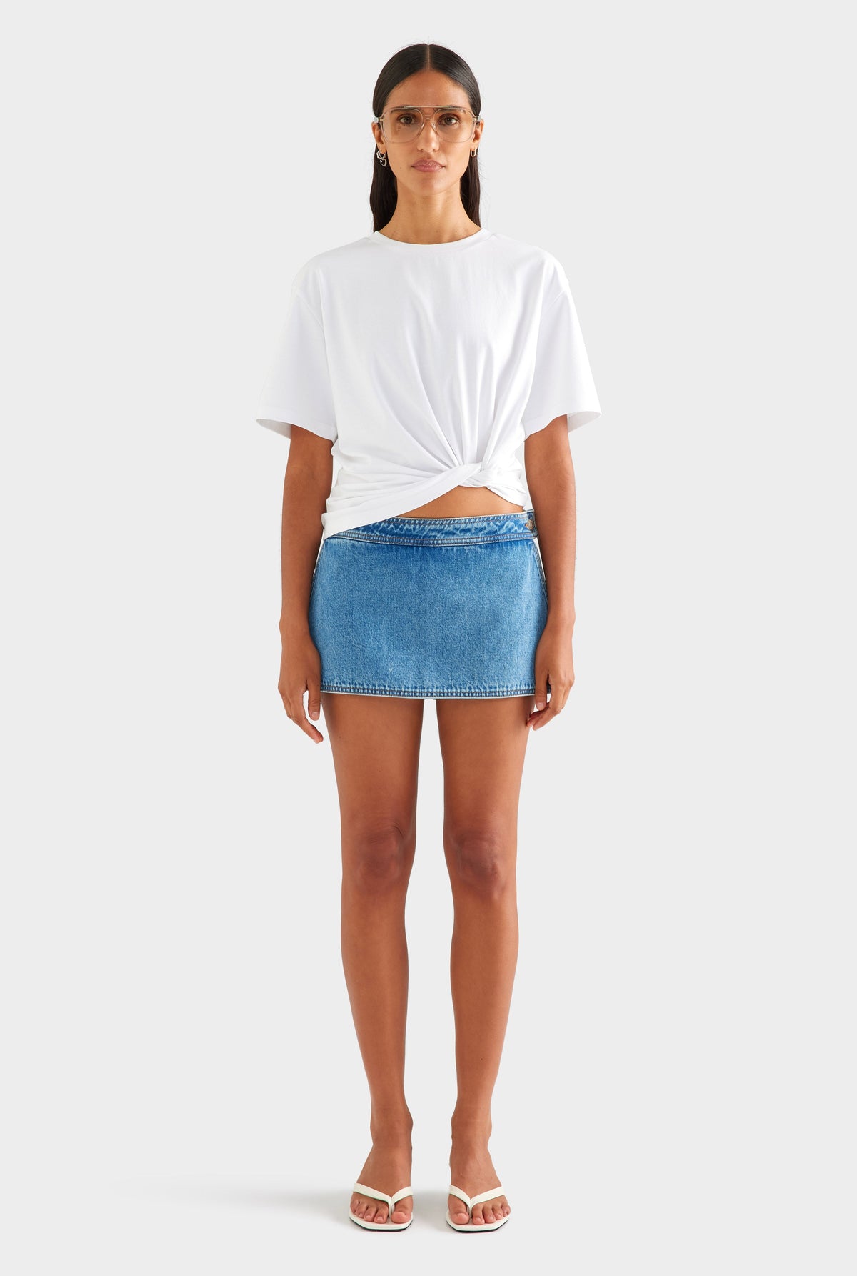 Twisted Cotton Tee - White [[AU_MEDIA:gid://shopify/MediaImage/27756854378583]]