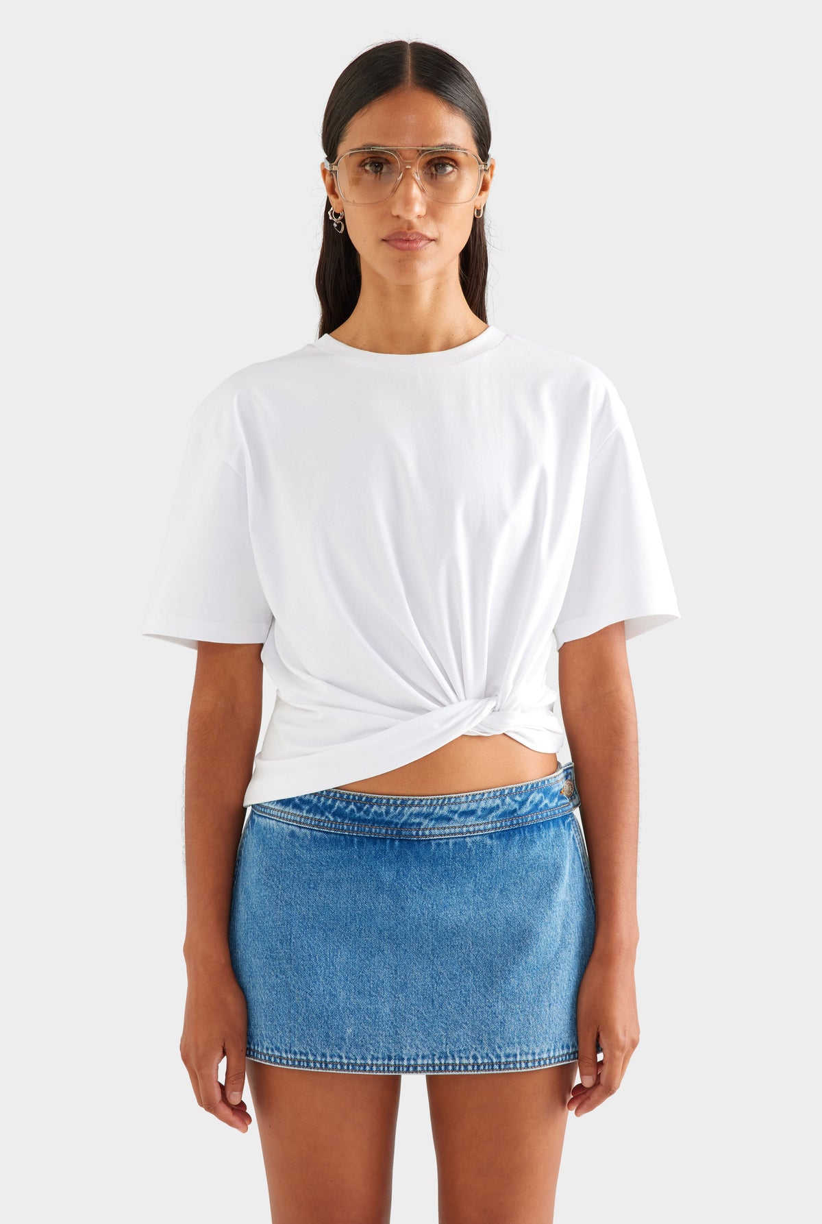 Twisted Cotton Tee - White [[AU_MEDIA:gid://shopify/MediaImage/27756854214743]]