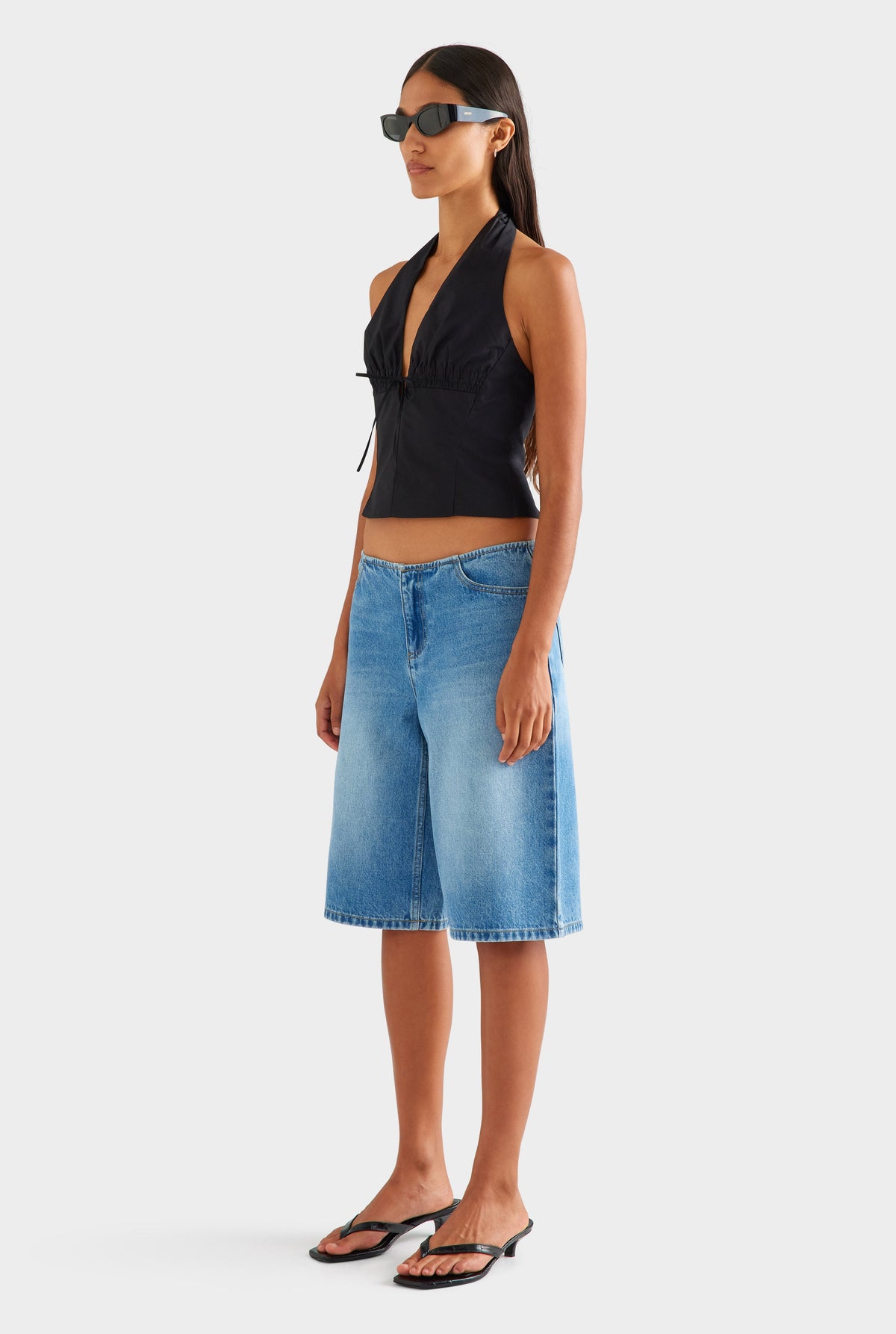 Fitted Cotton Halter - Black [[AU_MEDIA:gid://shopify/MediaImage/27756859555927]]
