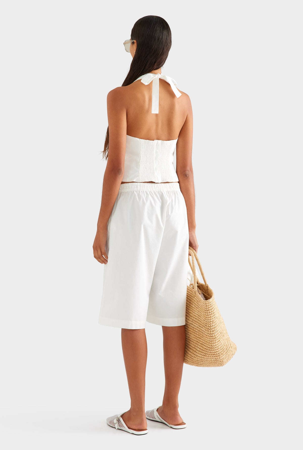 Cotton Bermuda Short - White [[AU_MEDIA:gid://shopify/MediaImage/27756971753559]]