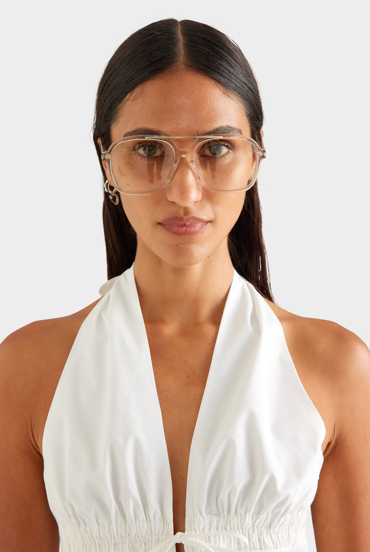 Fitted Cotton Halter - White [[AU_MEDIA:gid://shopify/MediaImage/27756860964951]]