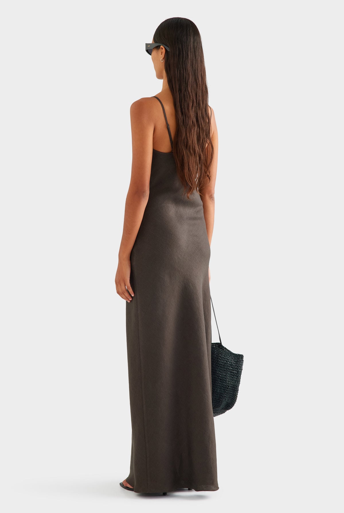 Linen Slip Dress - Cacao [[AU_MEDIA:gid://shopify/MediaImage/27756879315031]]