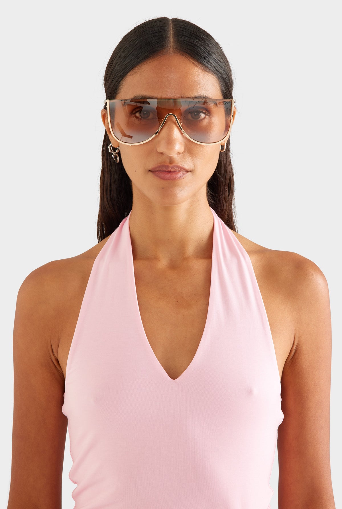 Jersey Handkerchief Halter Mini Dress - Bubblegum Pink [[AU_MEDIA:gid://shopify/MediaImage/27957069119575]]