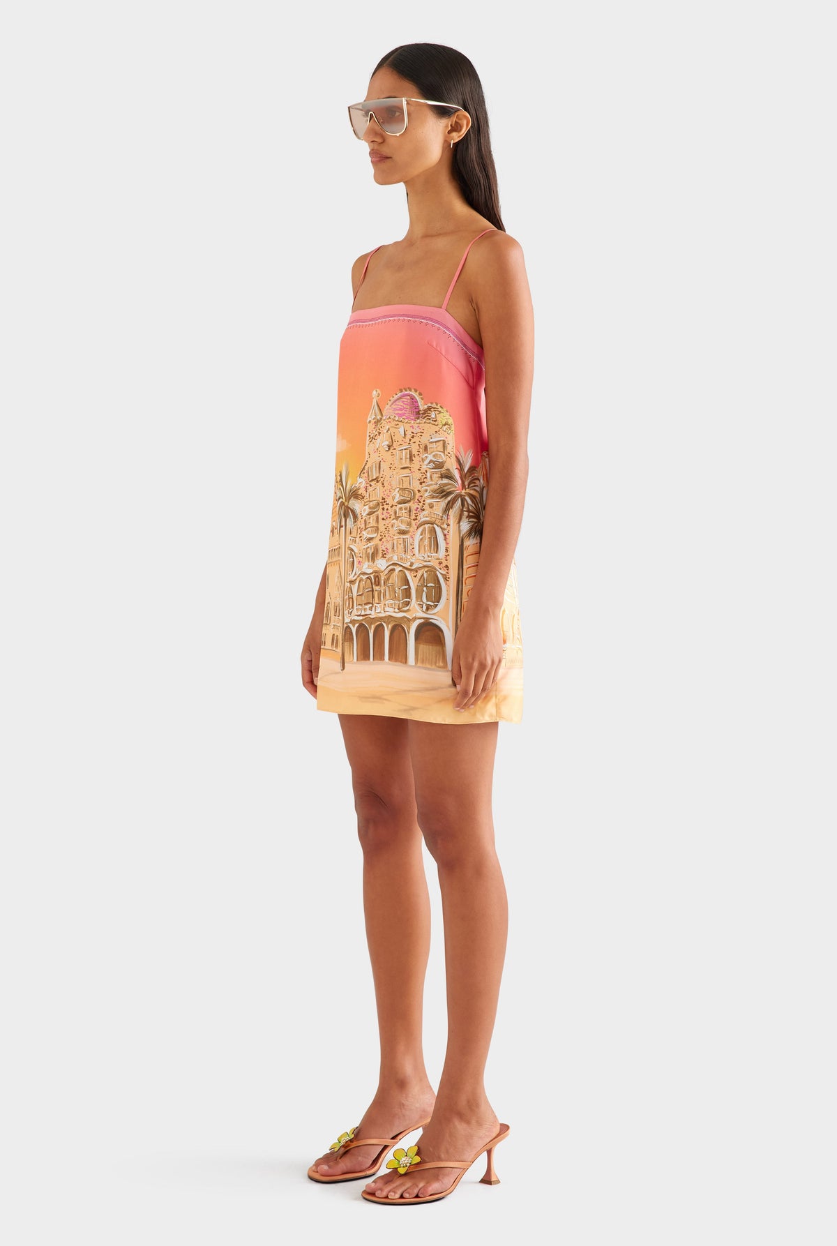 Silk Twill Mini Dress - Casa Batlló [[AU_MEDIA:gid://shopify/MediaImage/27957095301207]]