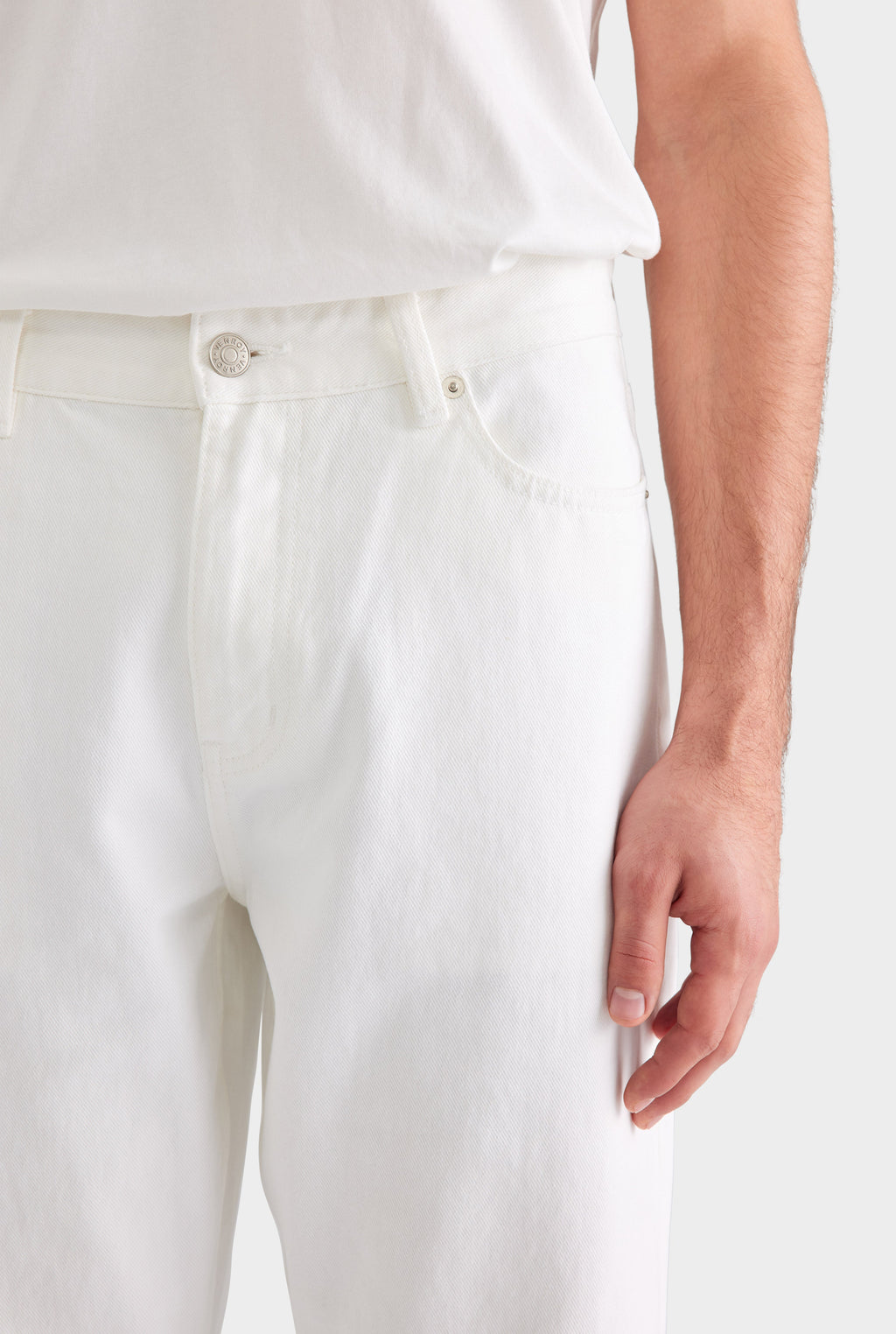 Straight Leg Denim Jean - White