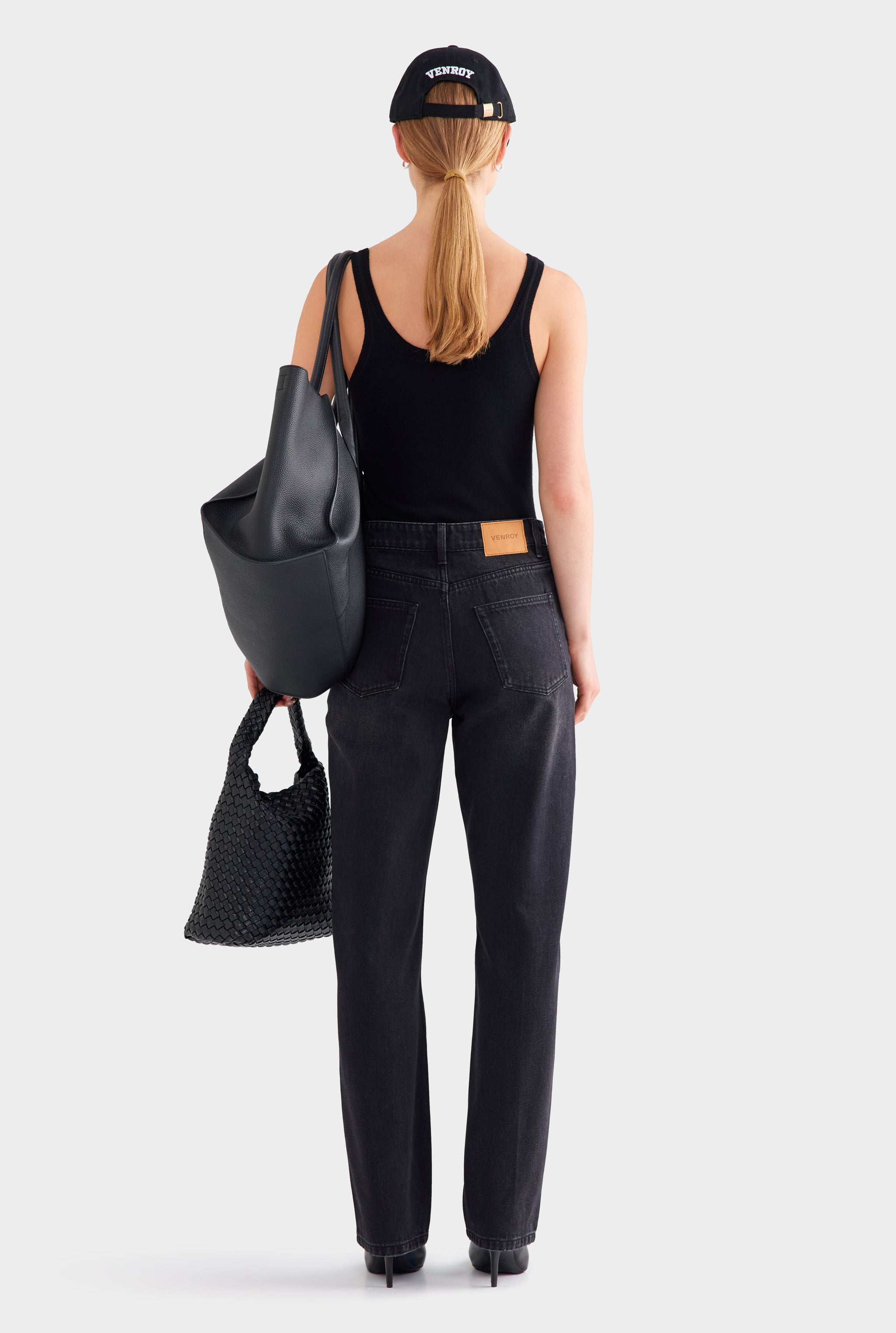 Straight Leg Jean - Washed Black