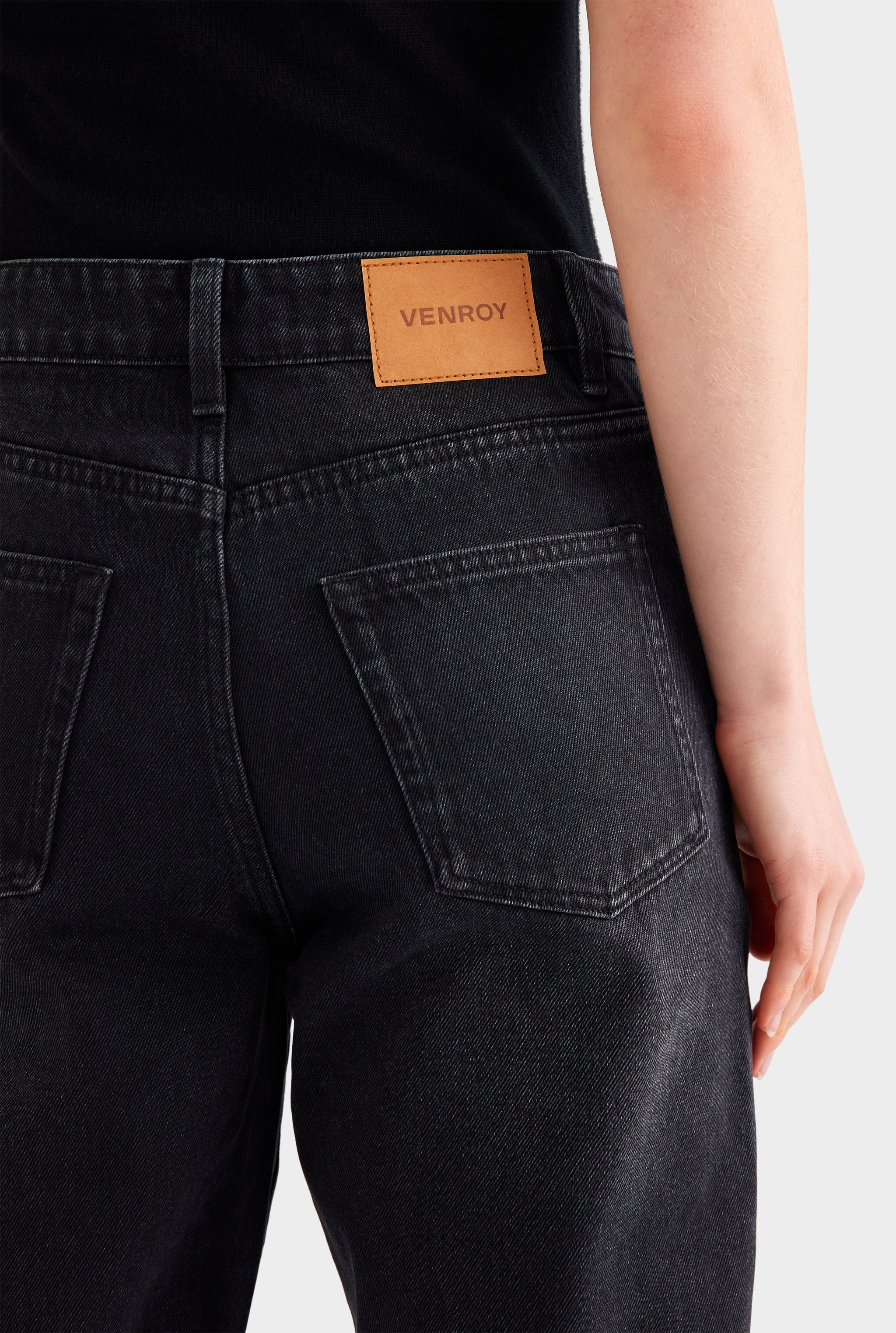 Straight Leg Jean - Washed Black