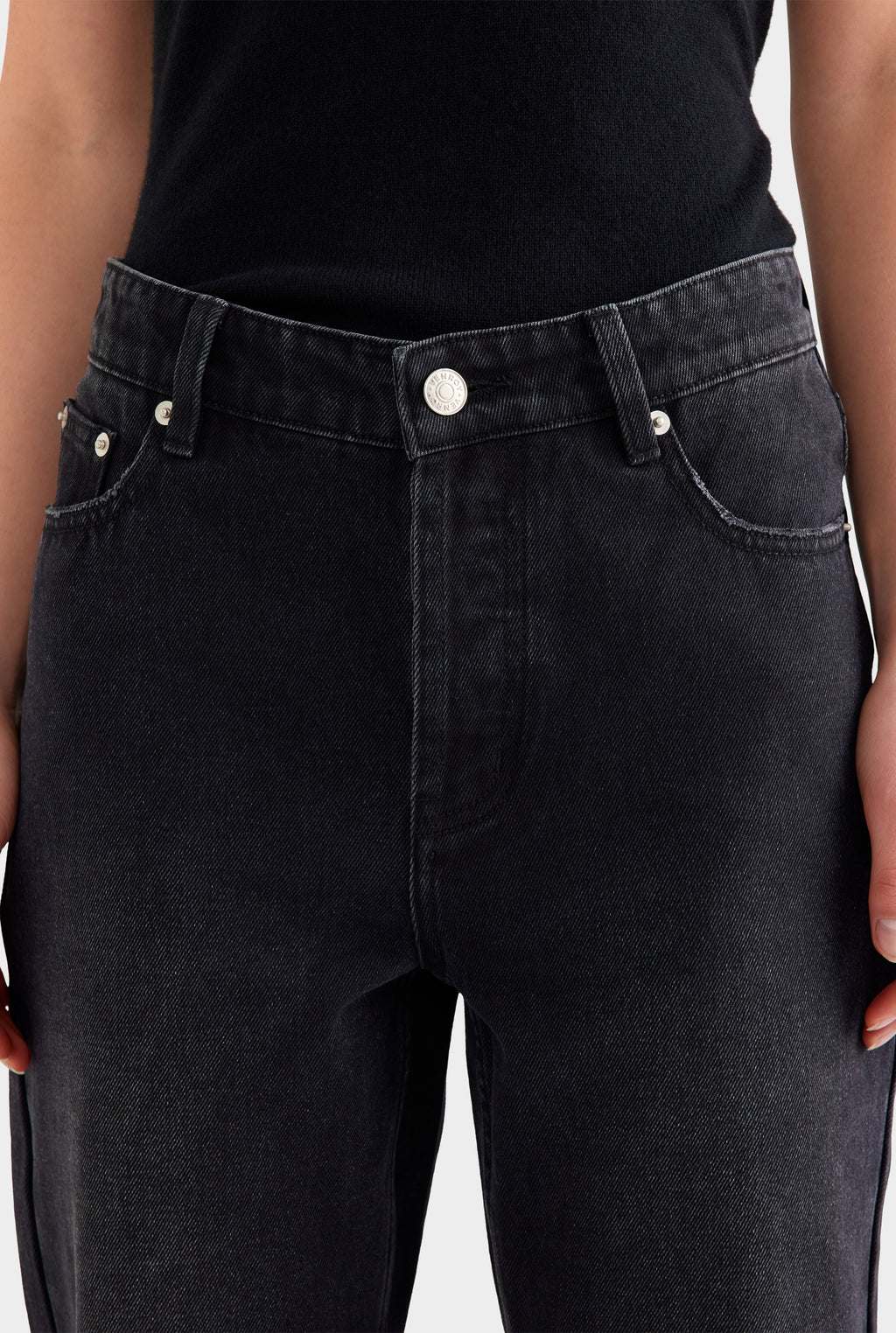 Straight Leg Jean - Washed Black