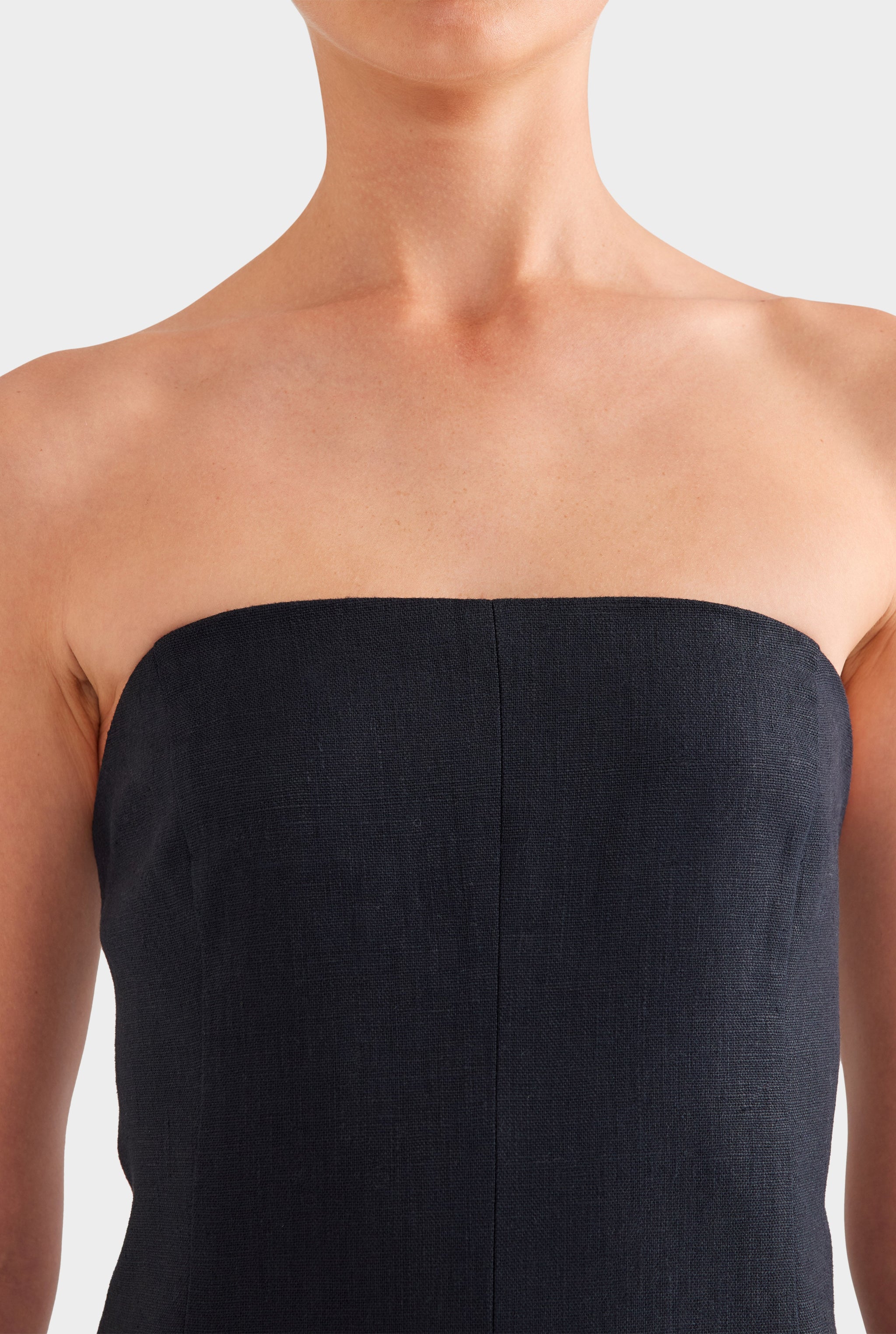 venroy black mini dress Womens Womens Strapless Cotton Mini Dress in Black