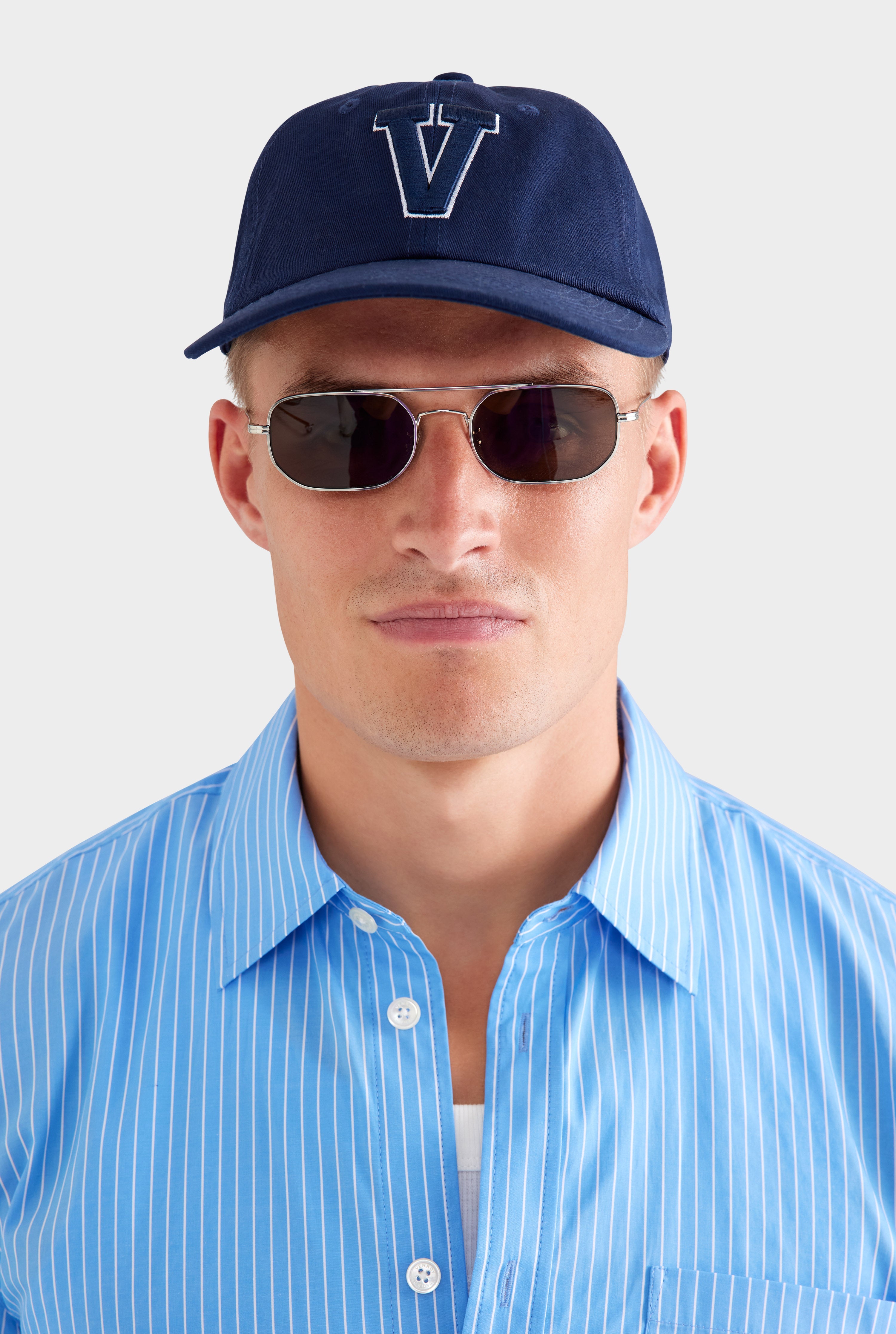Stripe Cotton Shirt - Blue/White Stripe