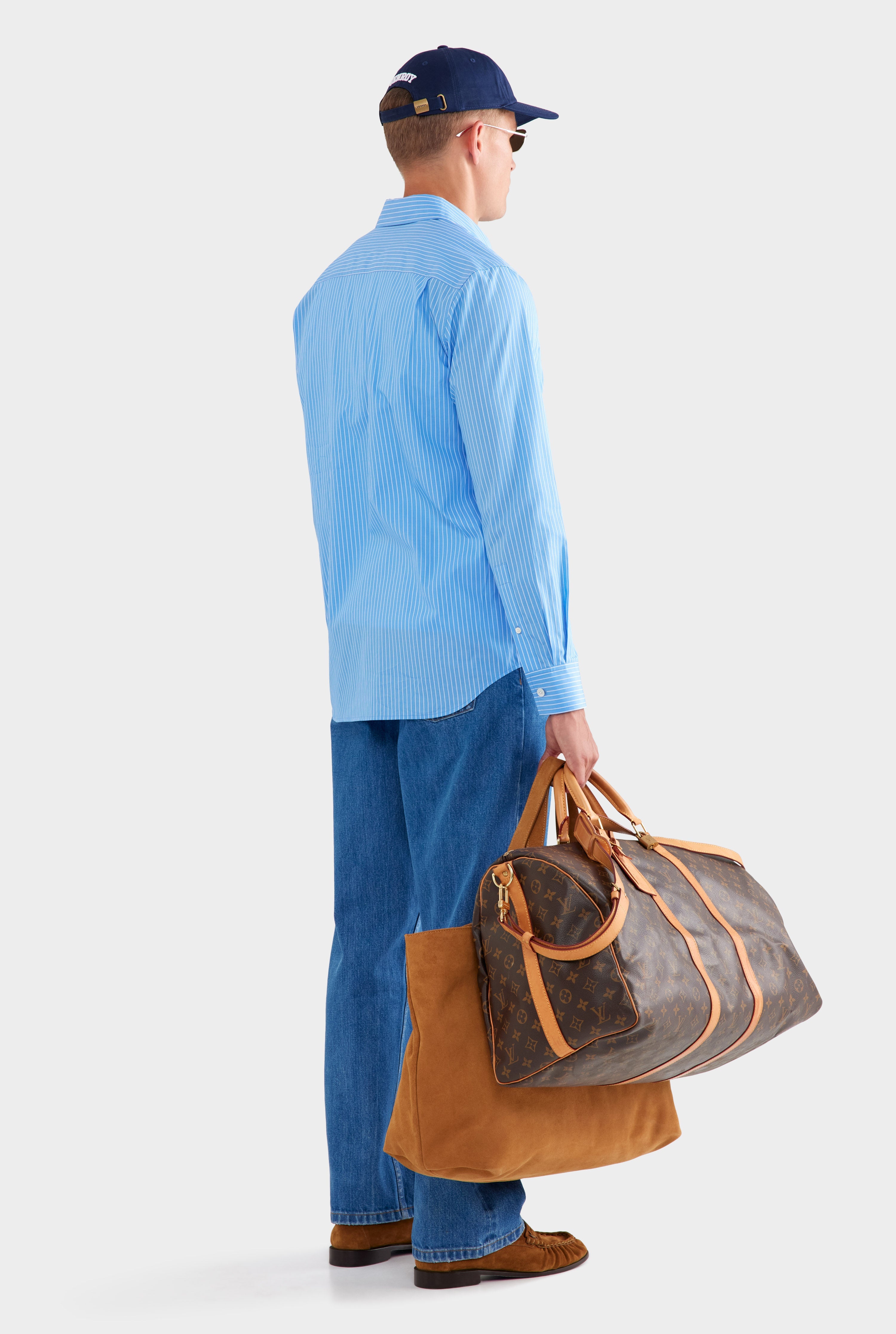 Stripe Cotton Shirt - Blue/White Stripe