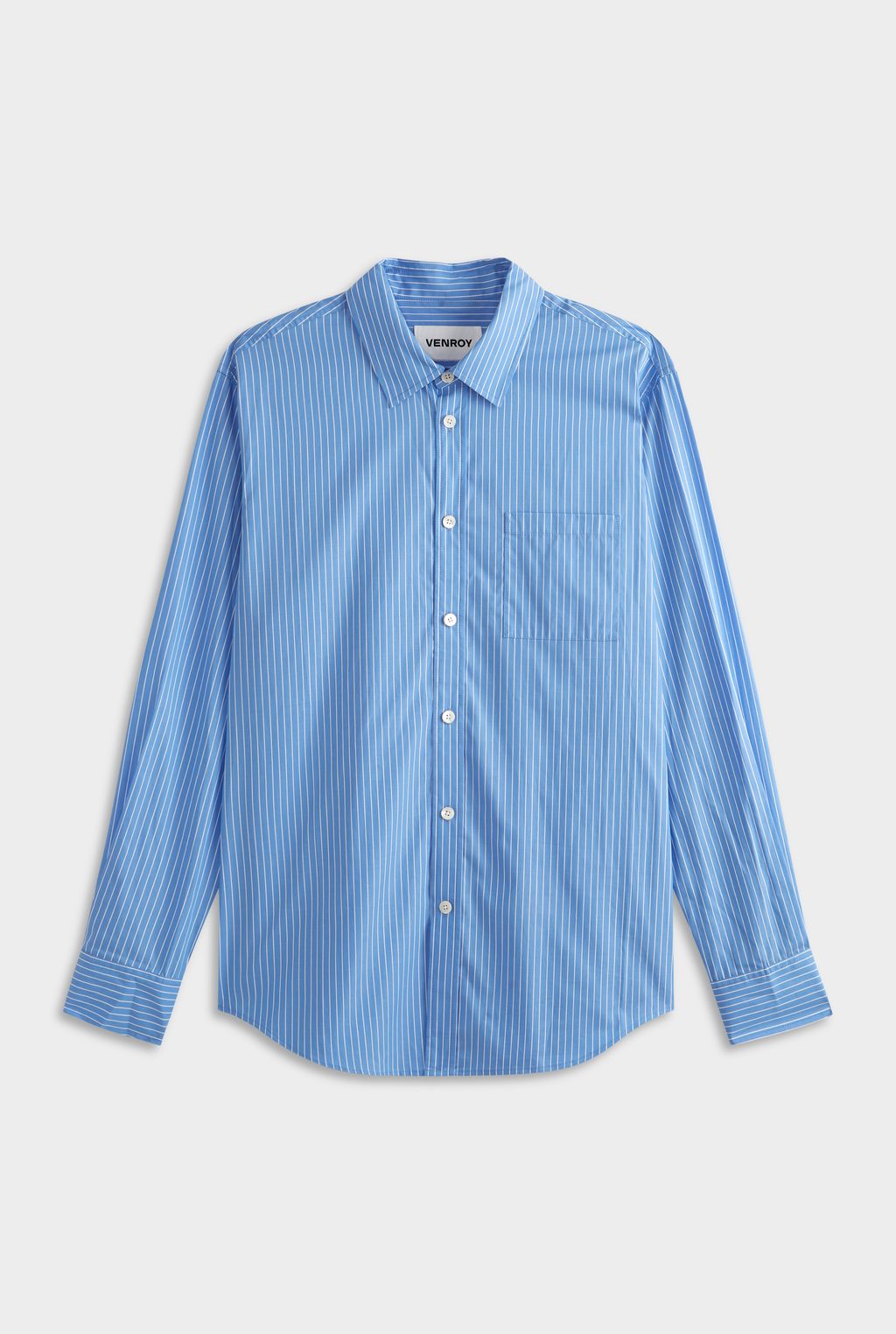 Stripe Cotton Shirt - Blue/White Stripe