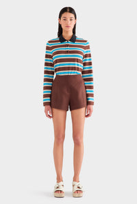 Tailored Linen Short - Chocolate