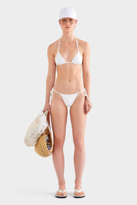 Tie Side Bikini Brief - White