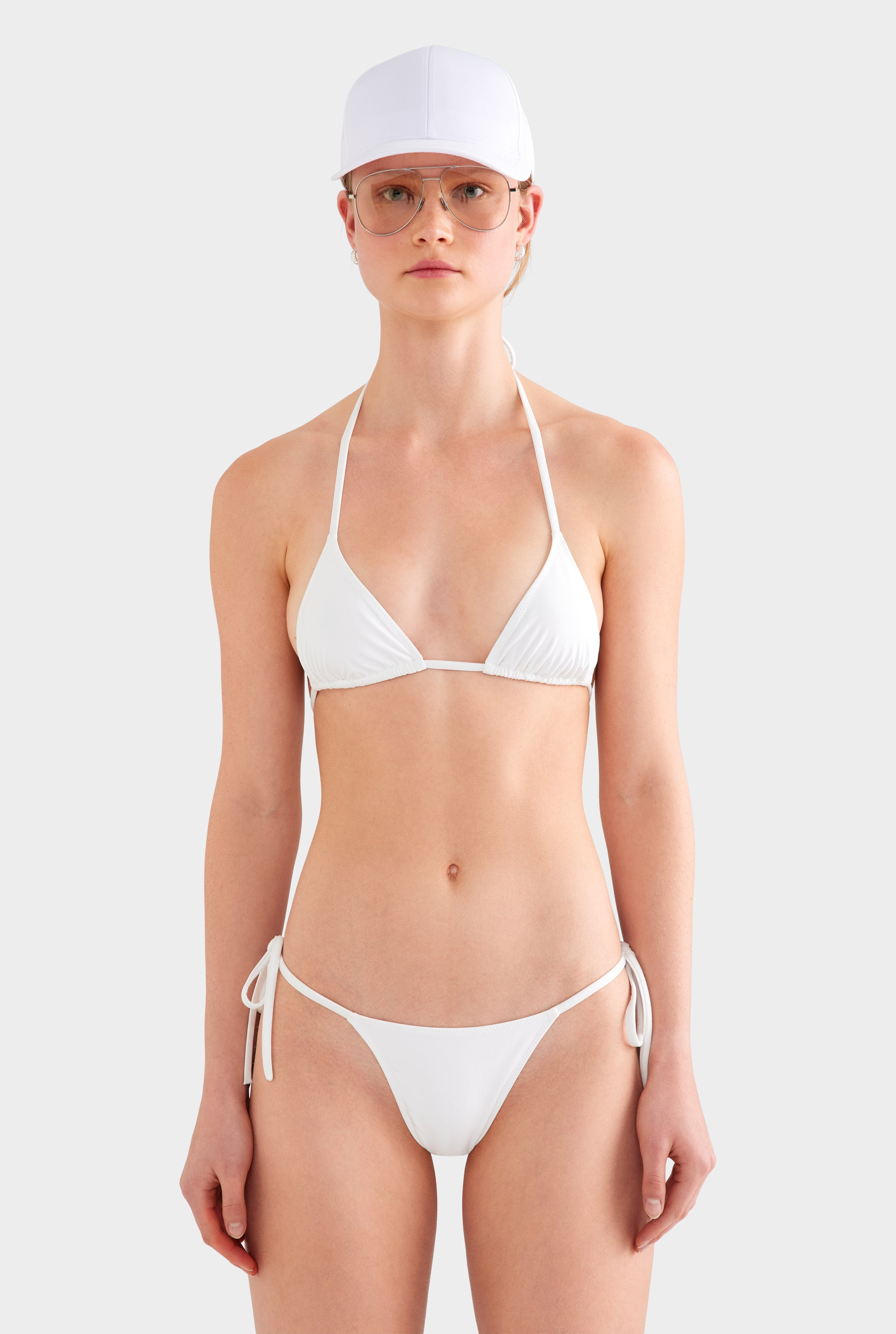 Tie Side Bikini Brief - White
