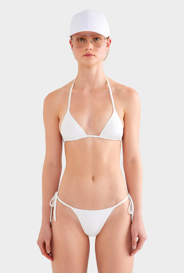 Tie Side Bikini Brief - White