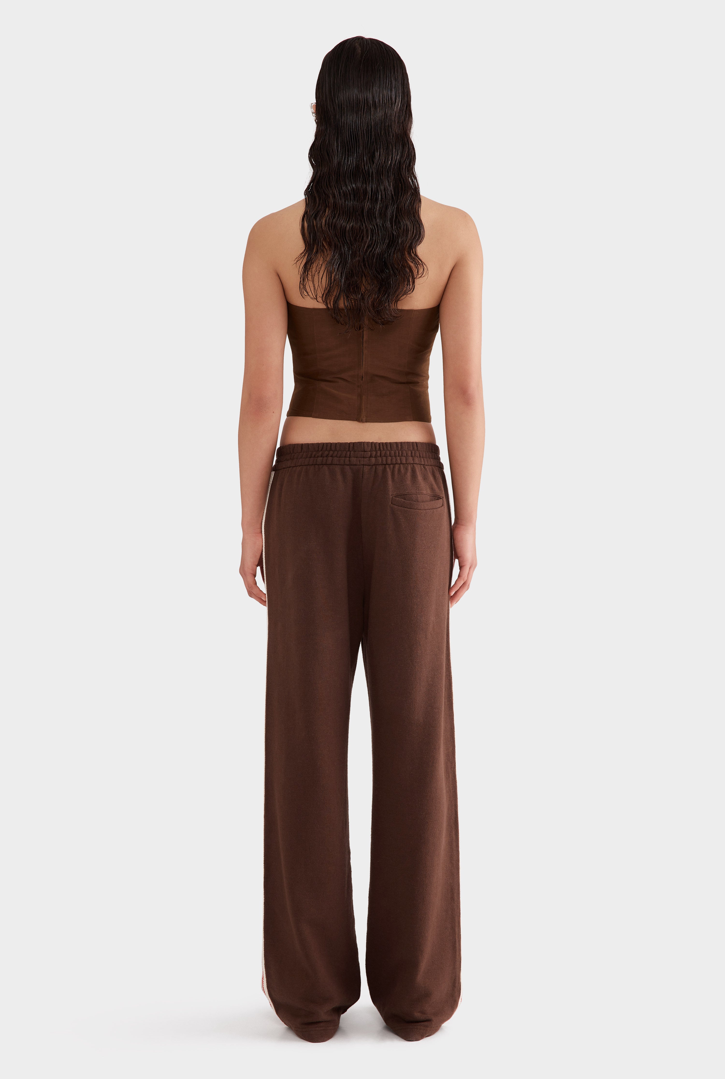 Silk Linen Halter Top - Cocoa