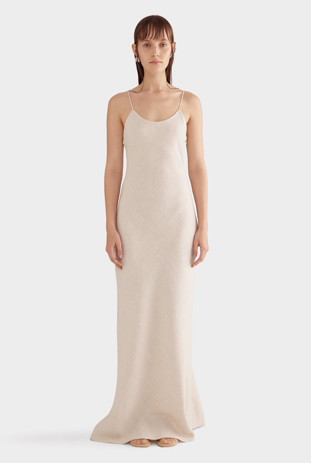 Linen Slip Dress - Sand