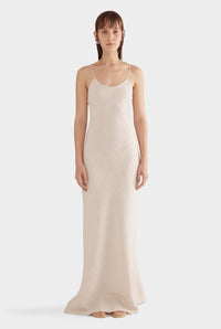 Linen Slip Dress - Sand