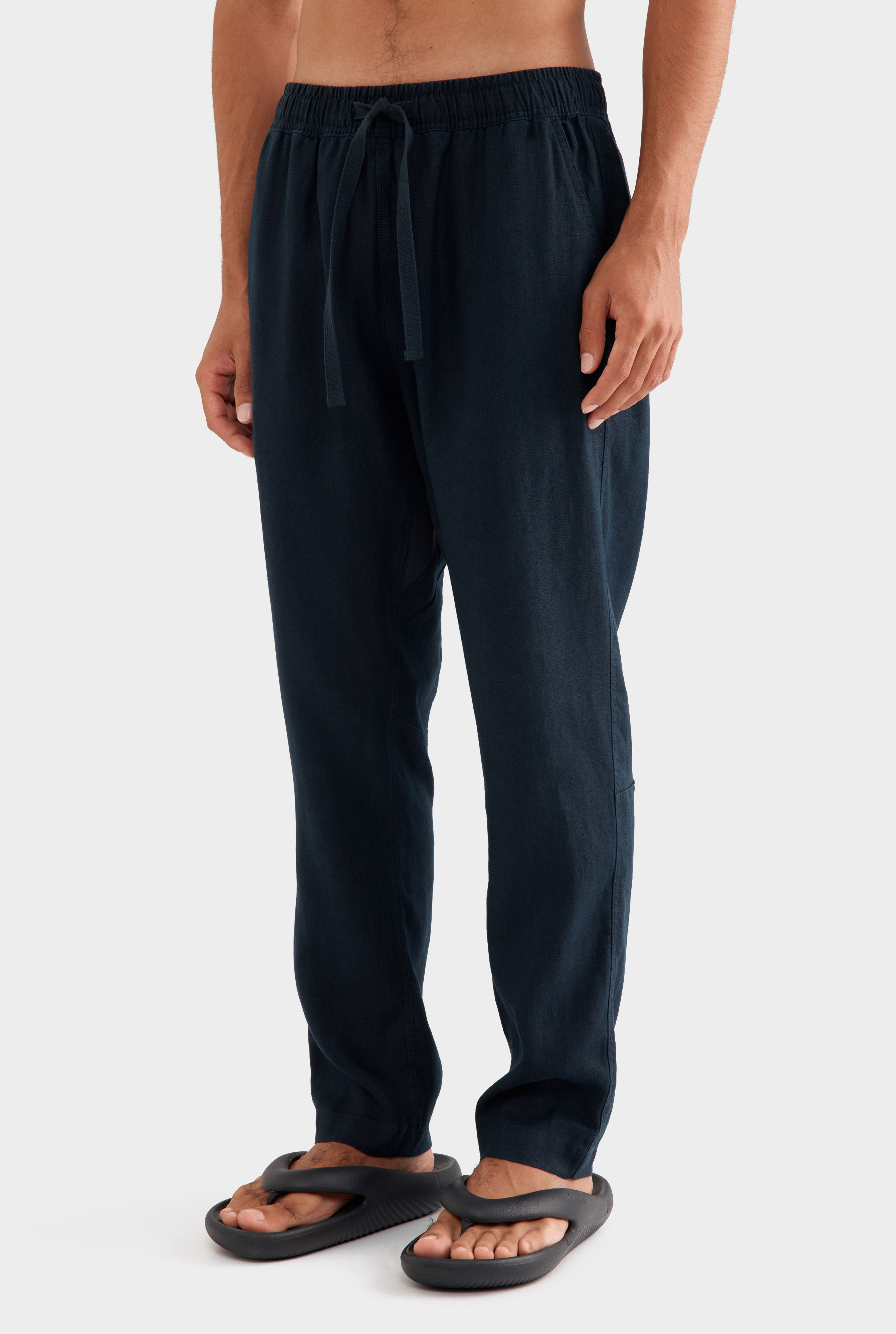 Linen Lounge Pant - Navy