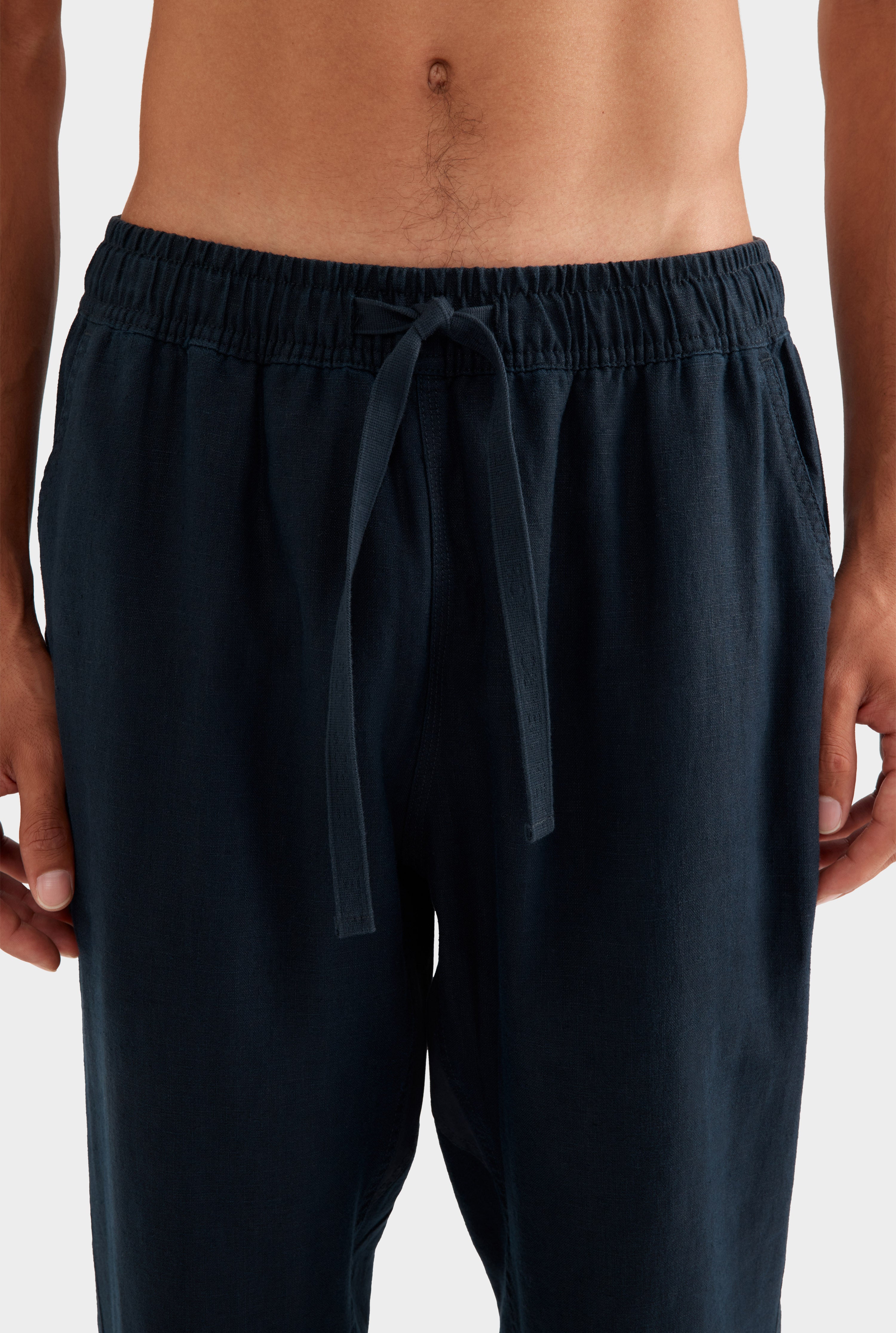 Linen Lounge Pant - Navy