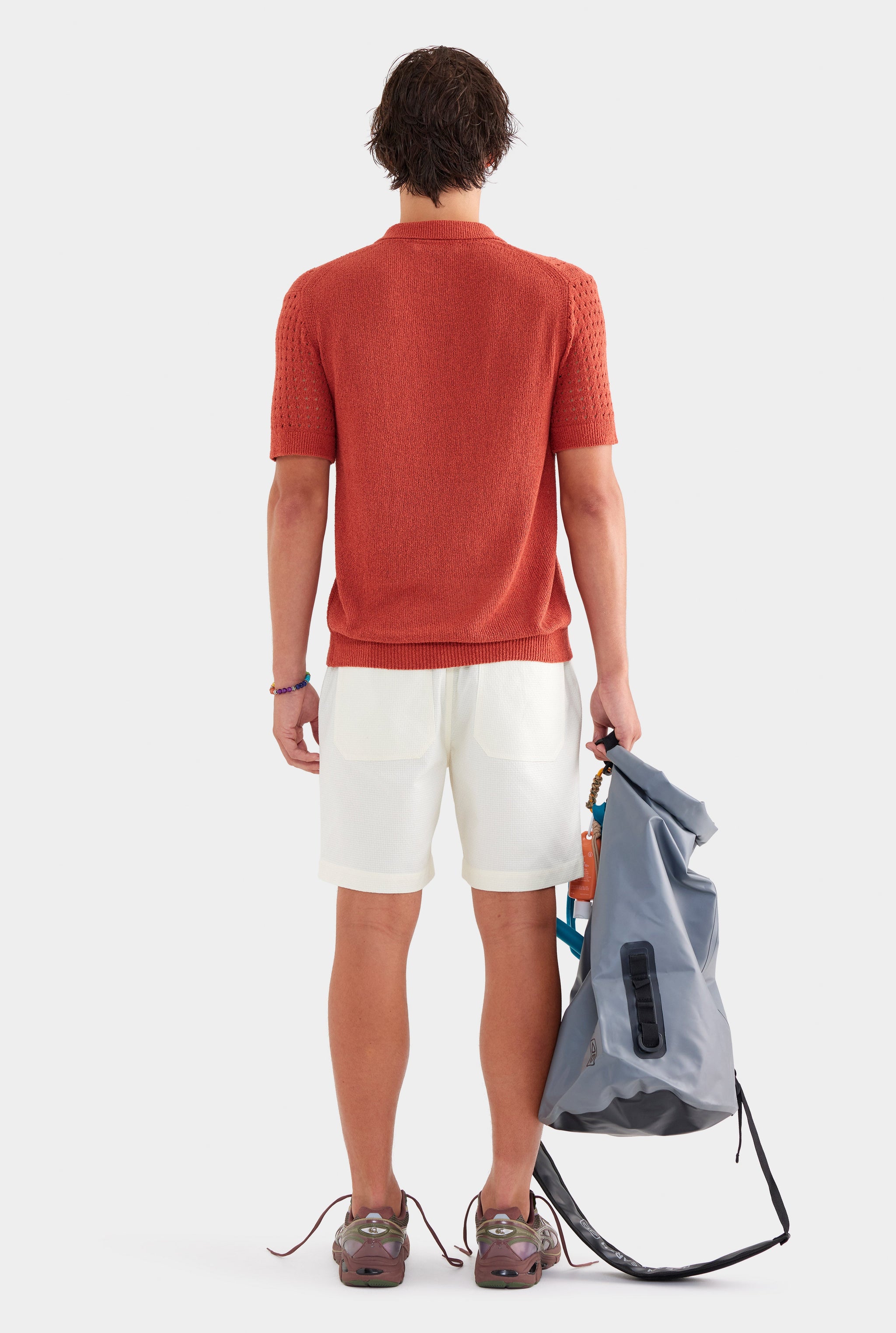 Textured Seam Detail Short - Cream