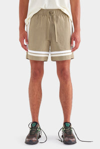 Crochet Border Lounge Short - Latte