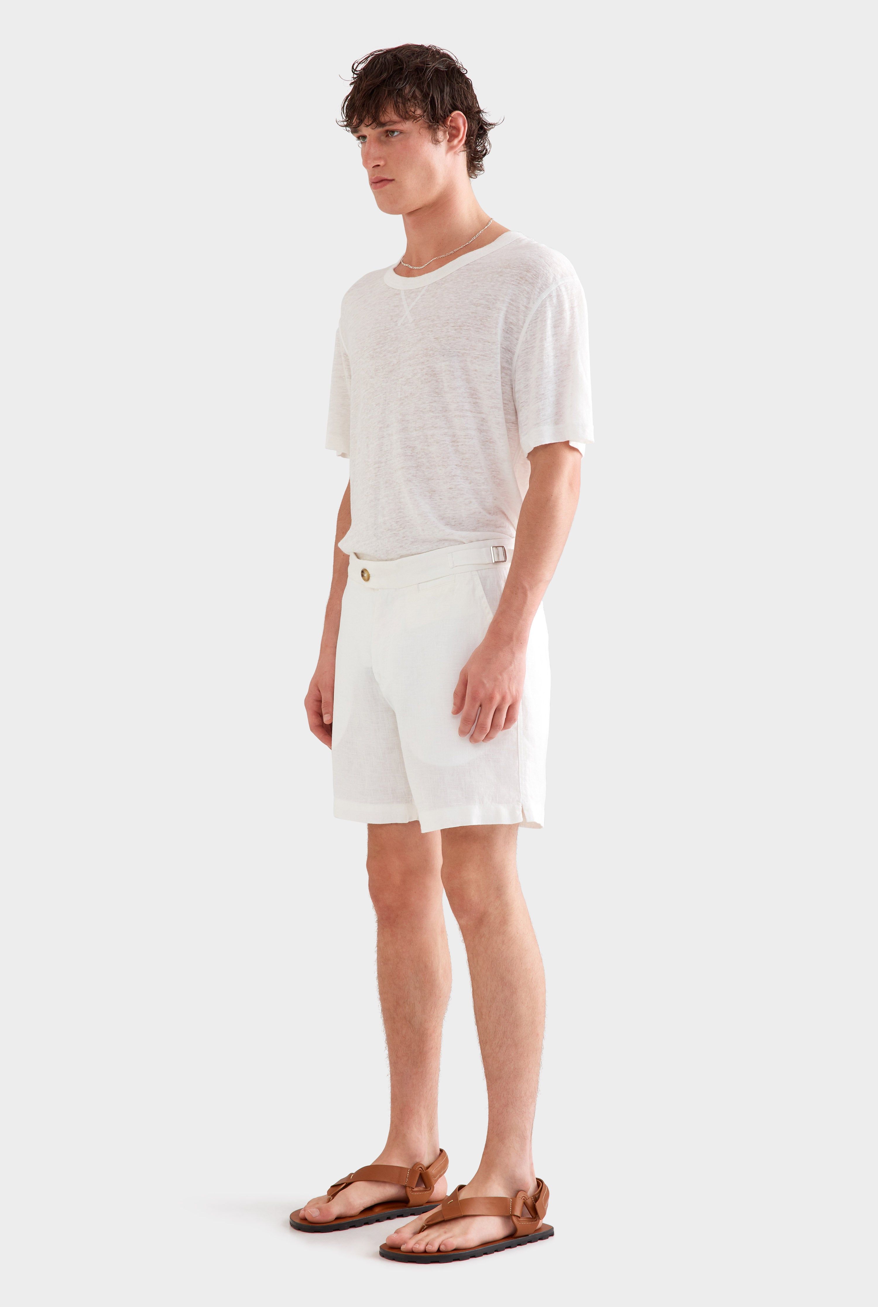 Side Tab Shorts - White