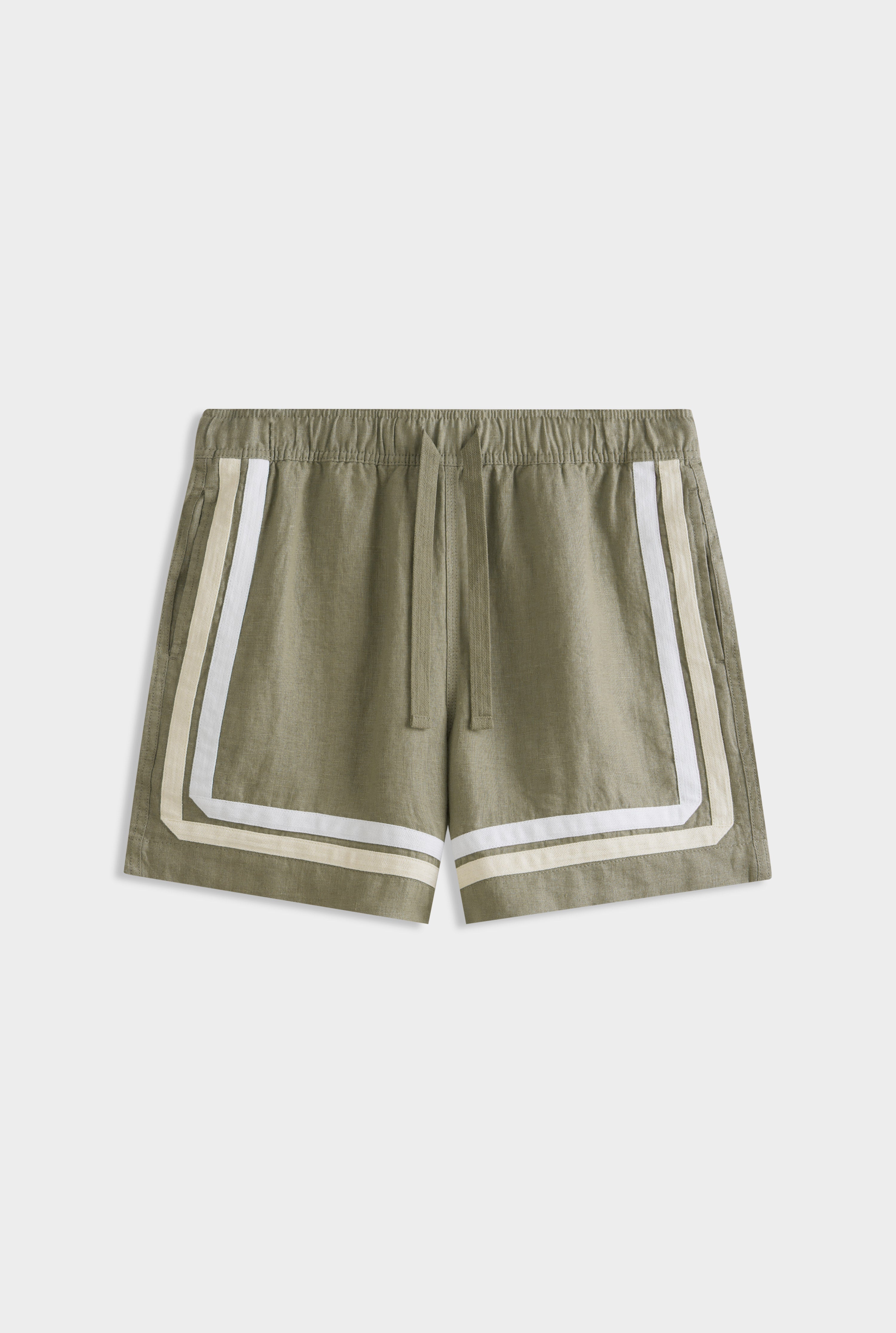 Crochet Border Lounge Short - Latte