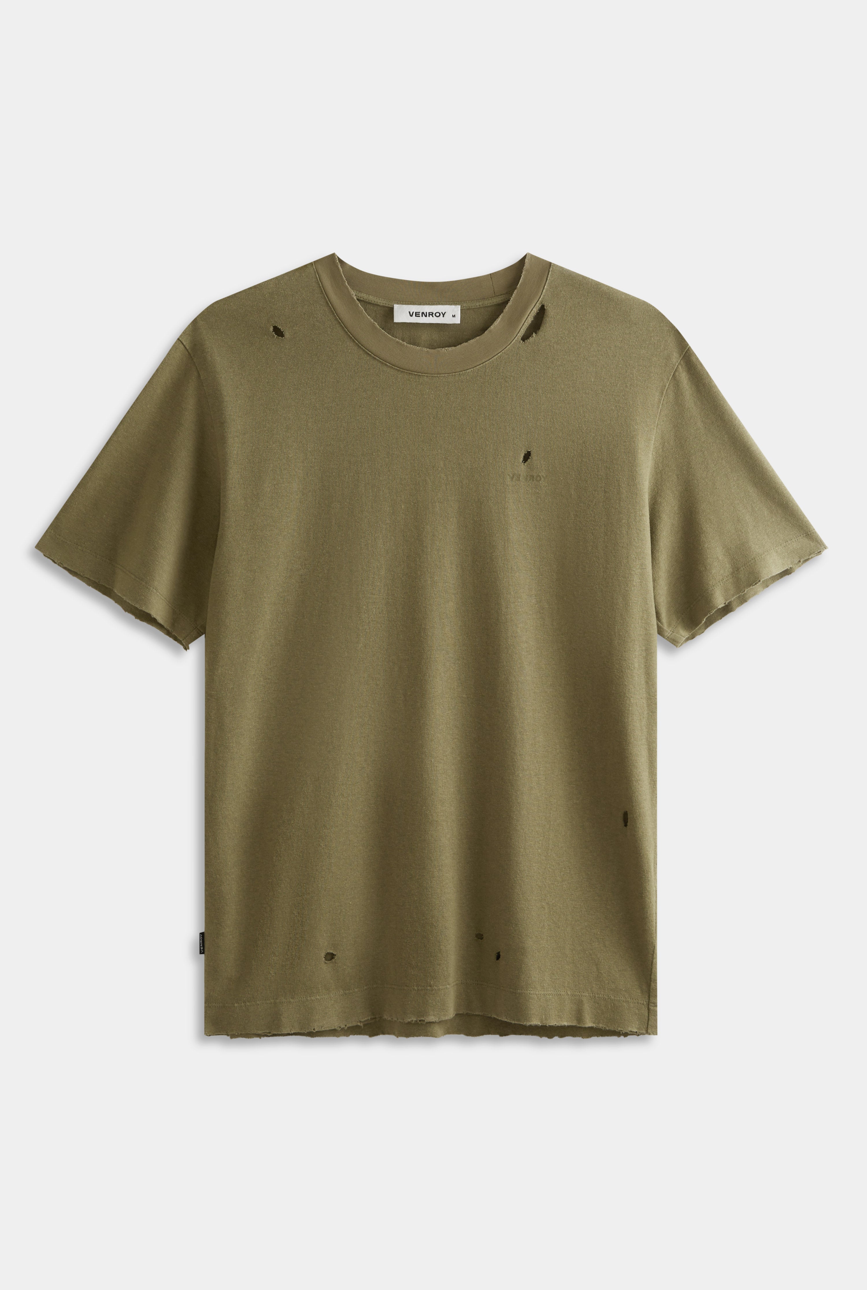 Distressed T-Shirt - Khaki