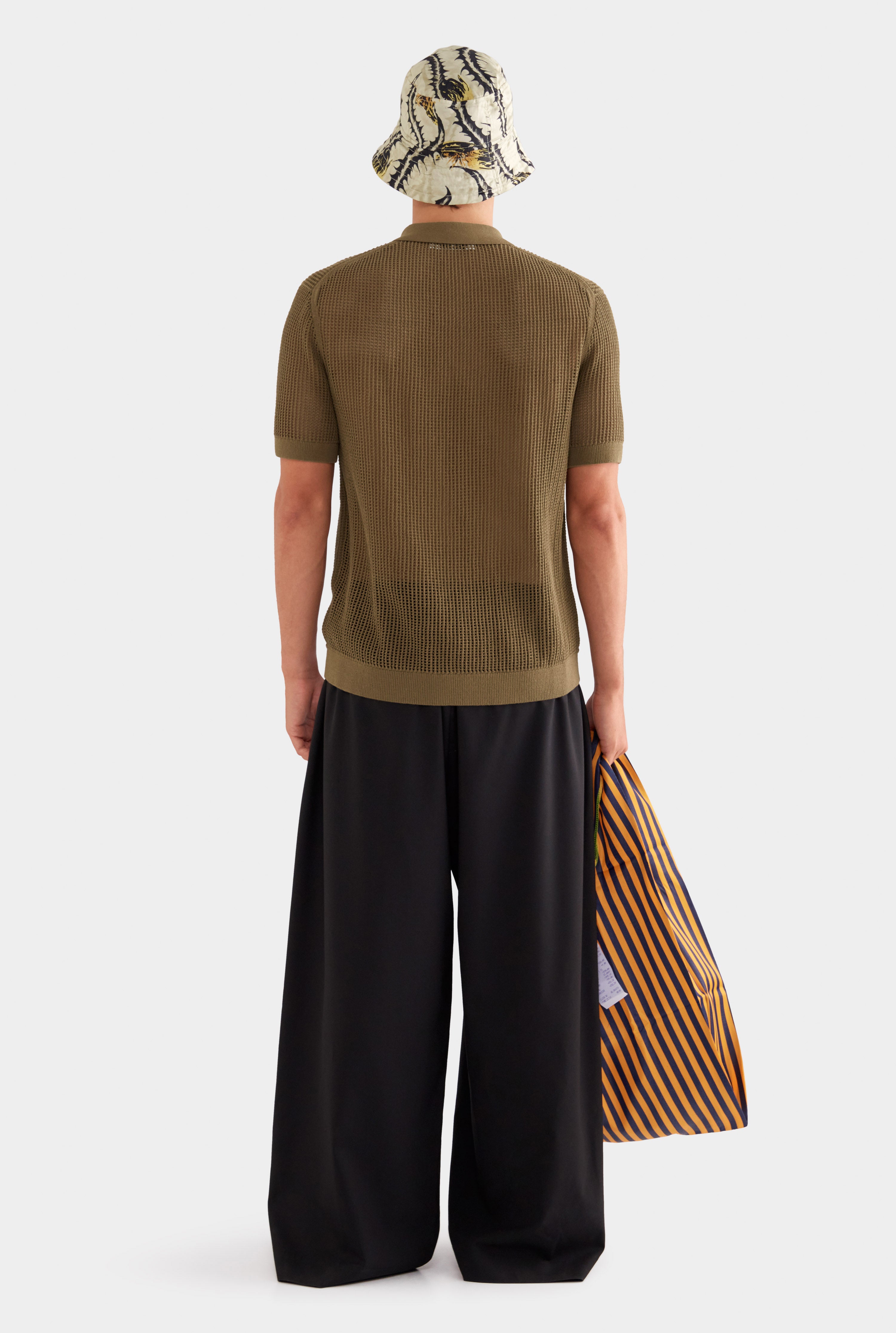 Double Layer Knit Shirt - Military Olive