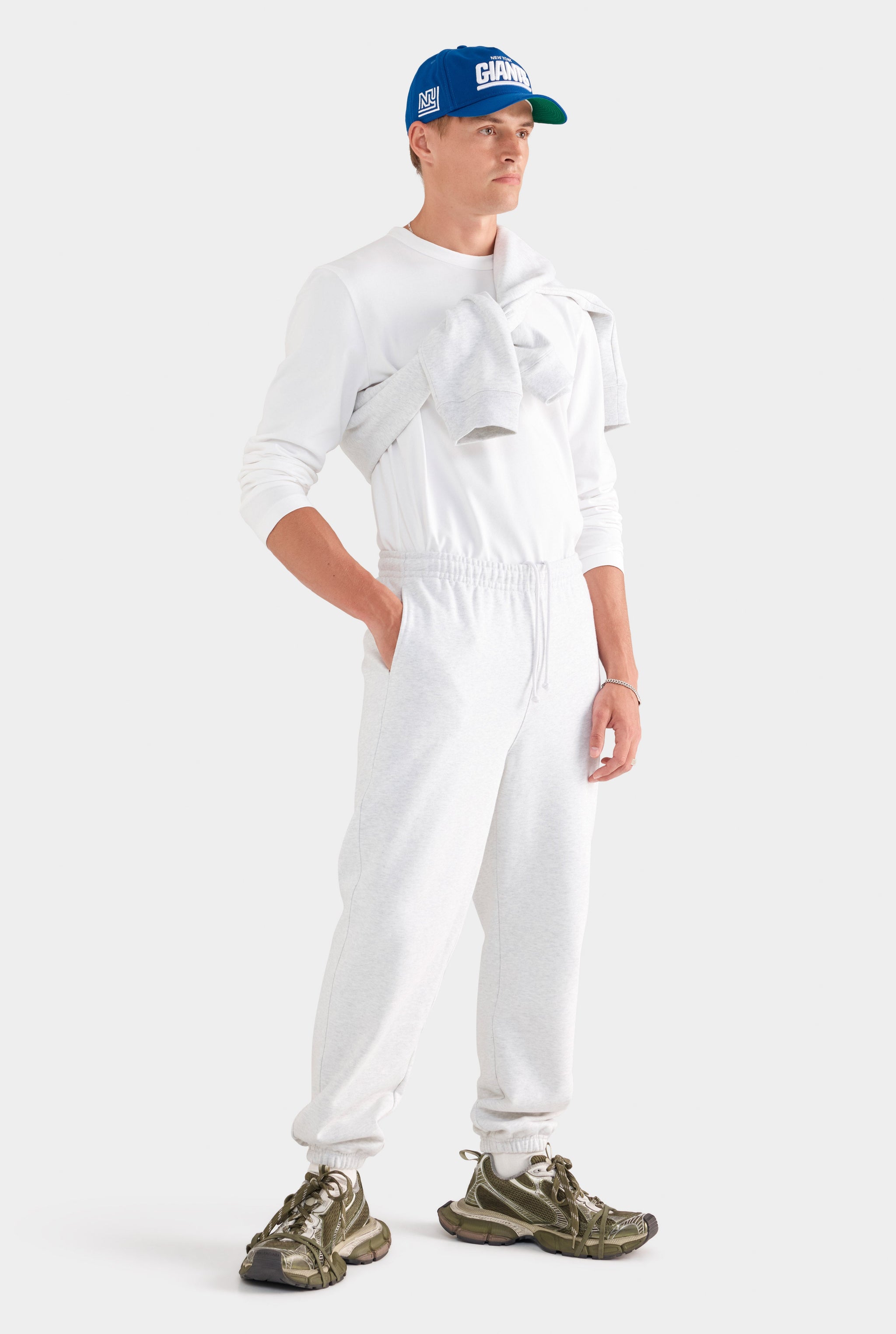 Fleece Track Pant - Light Grey Marl