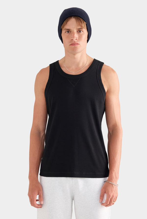 Jersey Rib Tank - Black