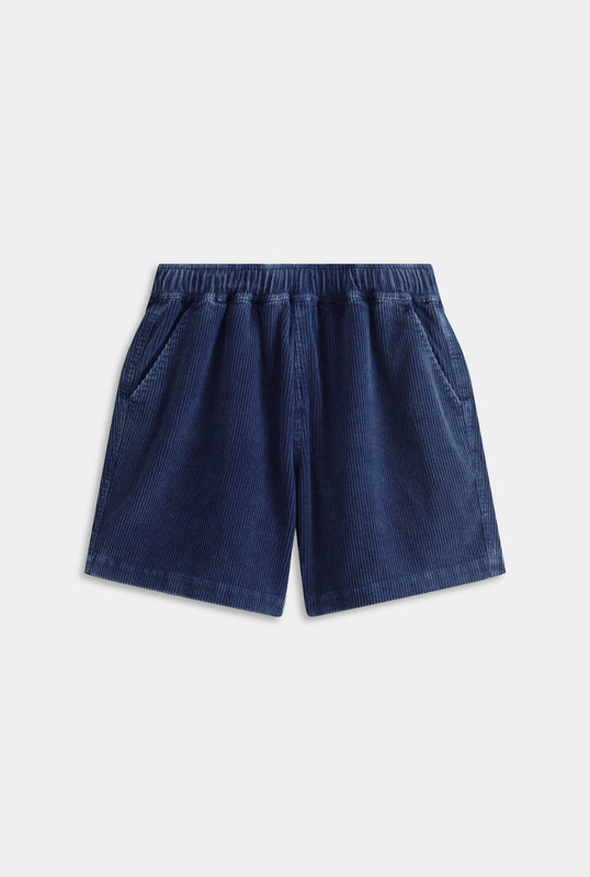 Relaxed Corduroy Shorts - Washed Navy